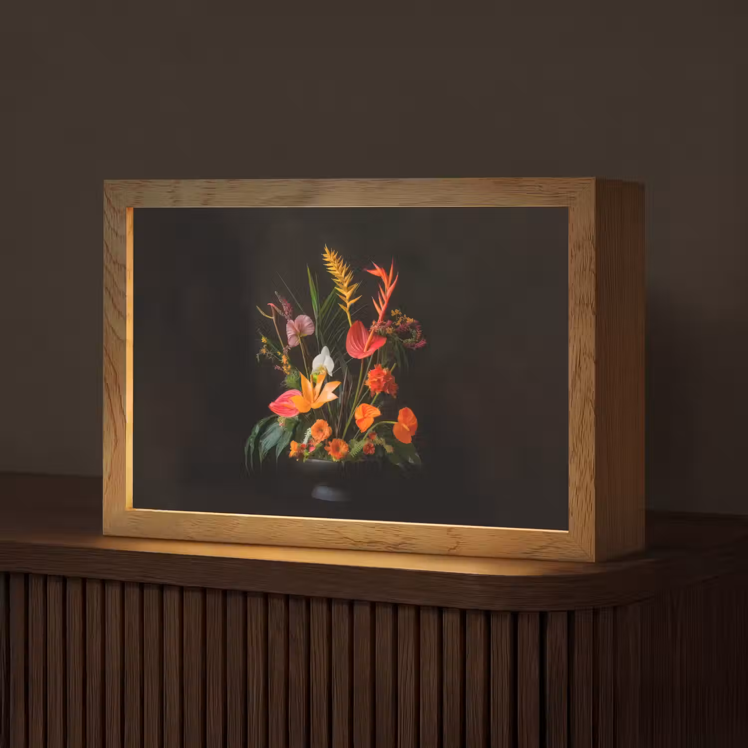 Schaal - Boeket - Bloemen Light Box met kabel (Tafellamp) klein -z3d_website