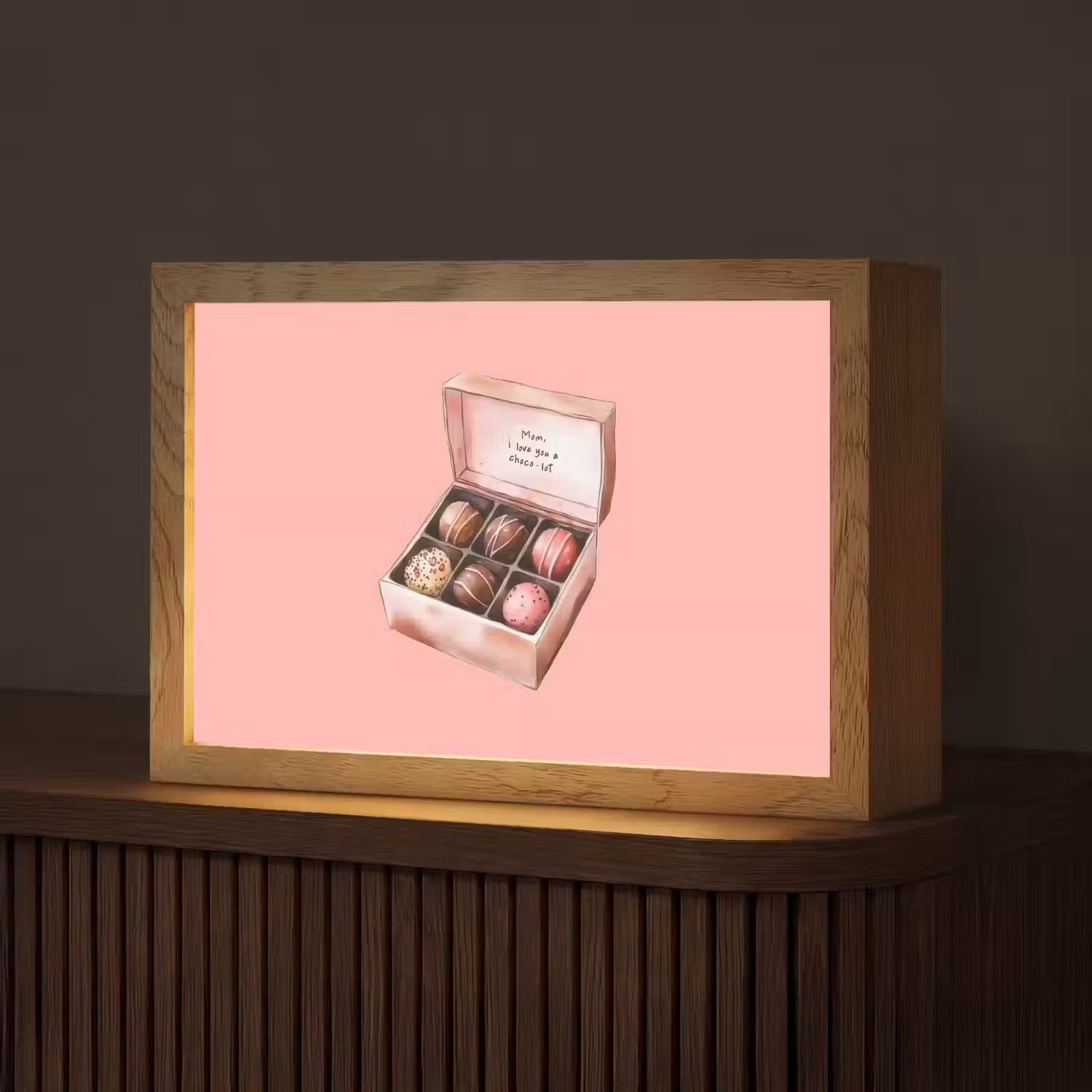 Doosje - Bonbons - Liefdevolle - Tekst Light Box met kabel (Tafellamp) klein -z3d_website