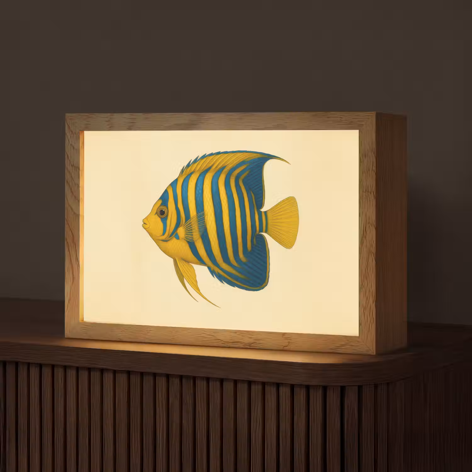 Felgeel - Vis - Strepen - Vinnen Light Box met kabel (Tafellamp) klein -z3d_website