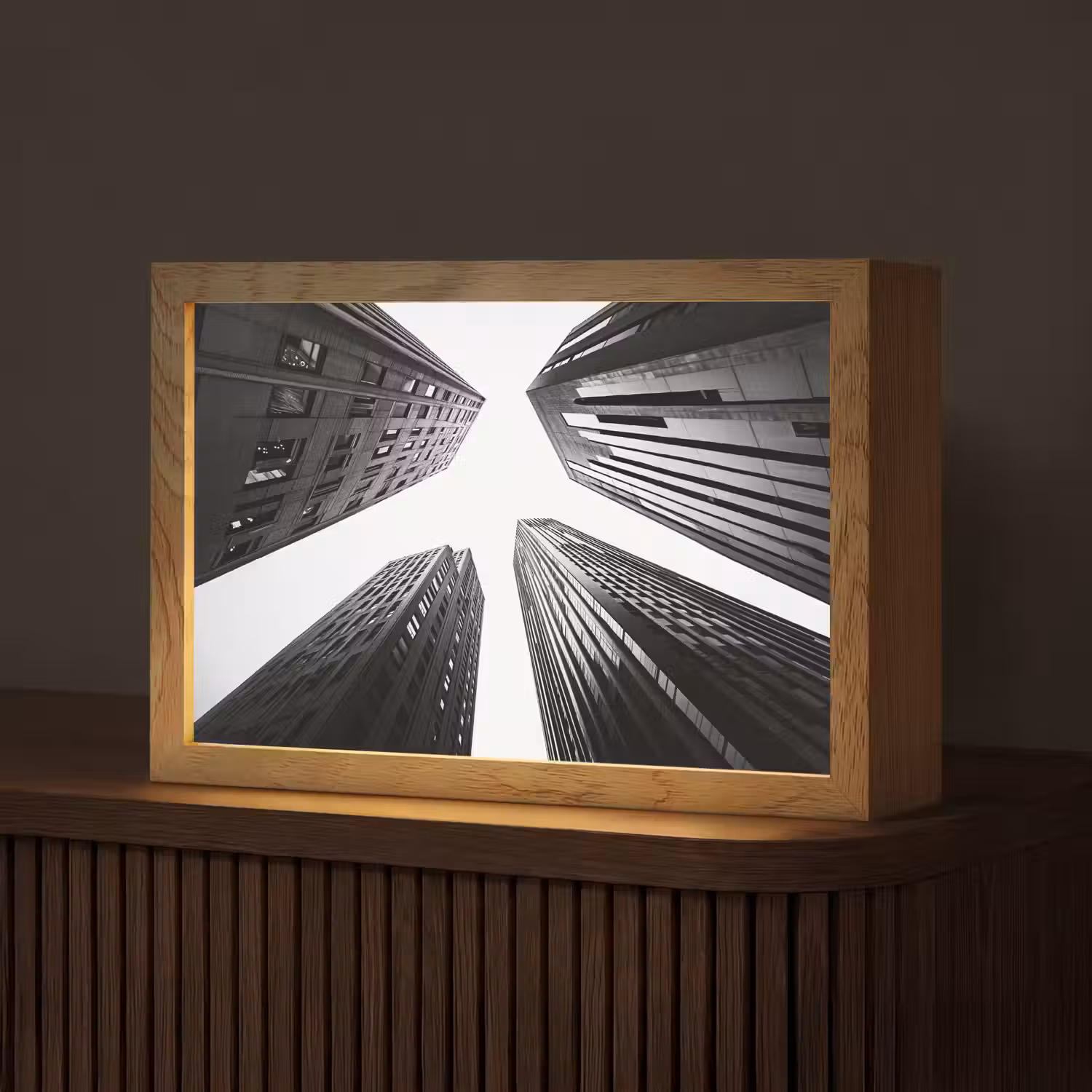 Gebouwen - Lucht - Zwart Light Box met kabel (Tafellamp) klein -z3d_website