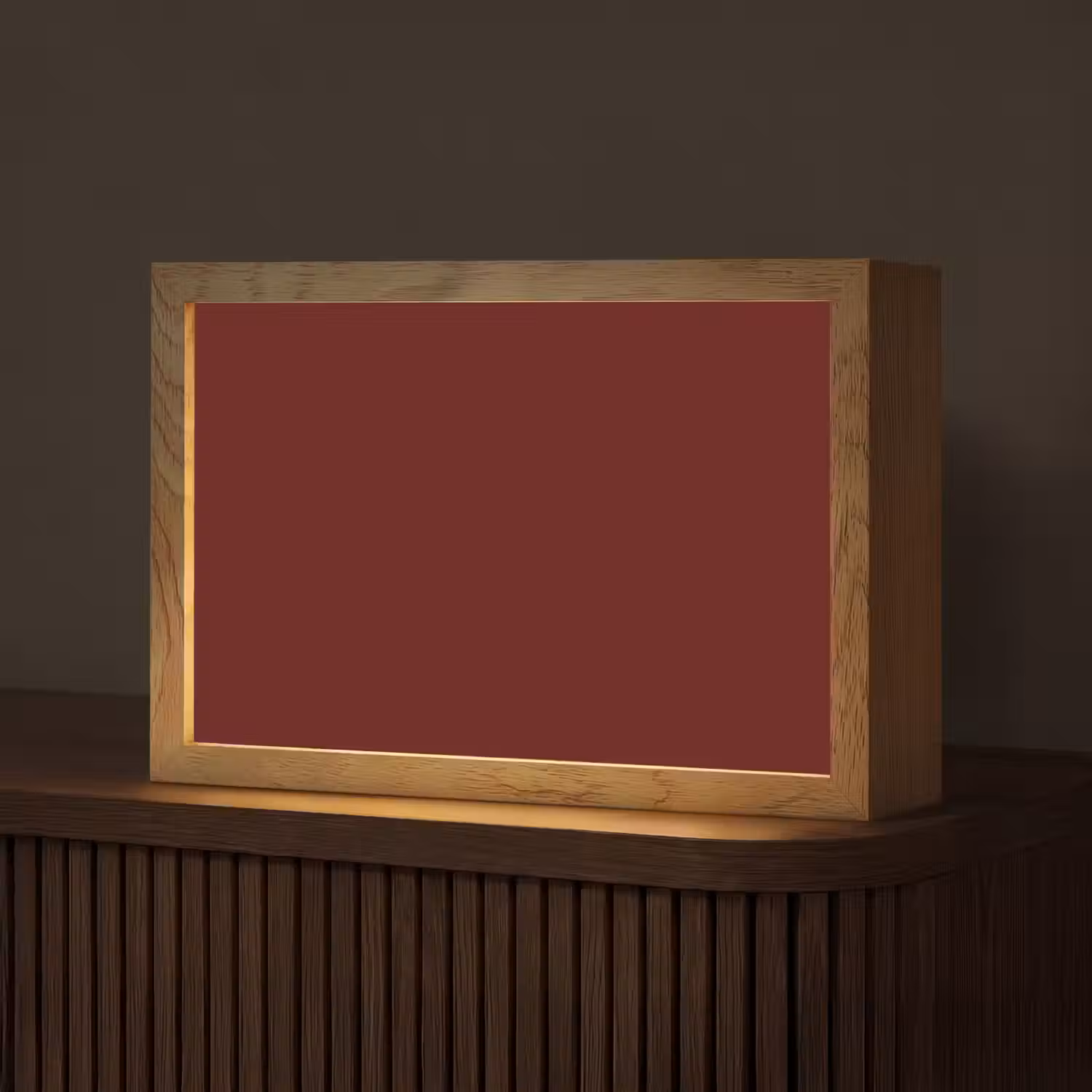 Burnt - Mahogany - Rood Light Box met kabel (Tafellamp) klein 924 -z3d_website