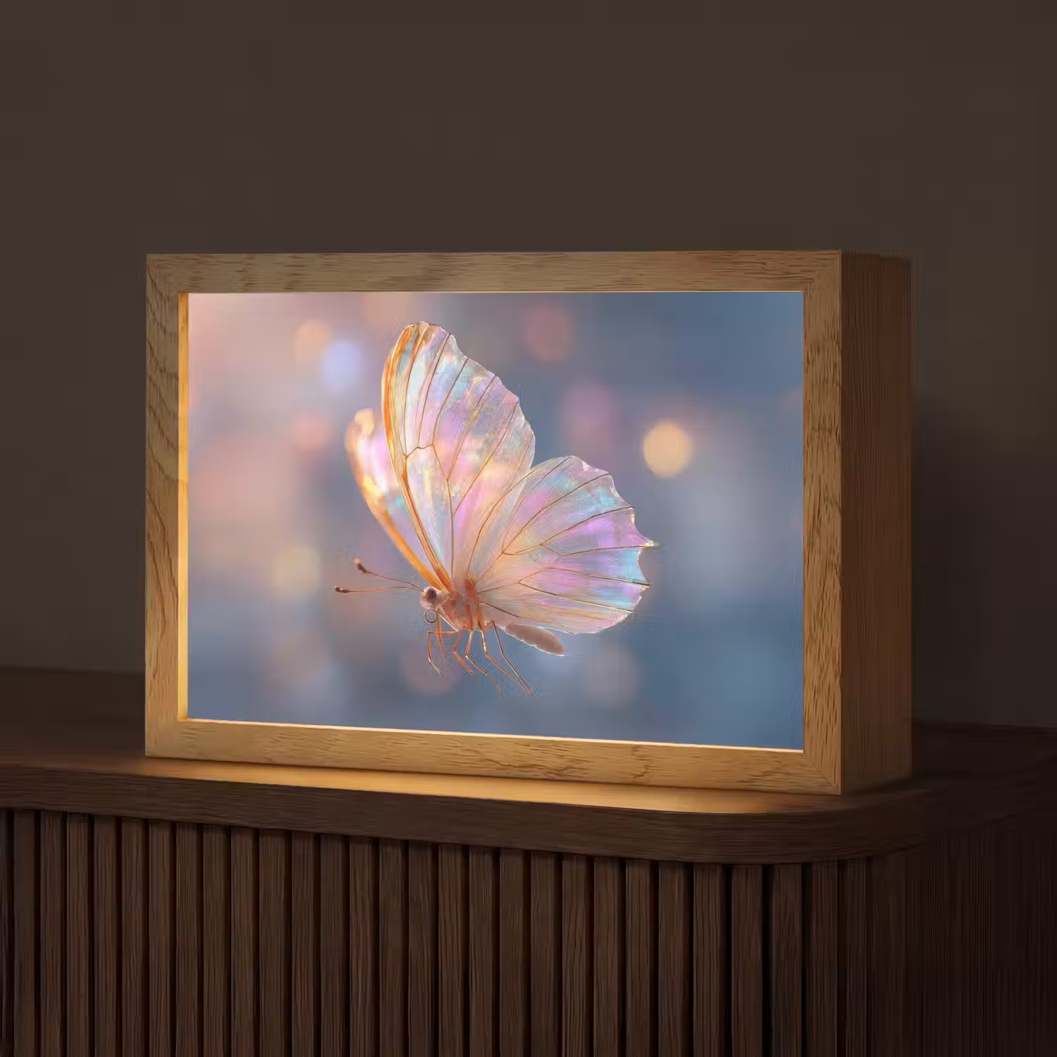 Vlinder - Vleugels - Pastel - Glinstering Light Box met kabel (Tafellamp) klein -z3d_website