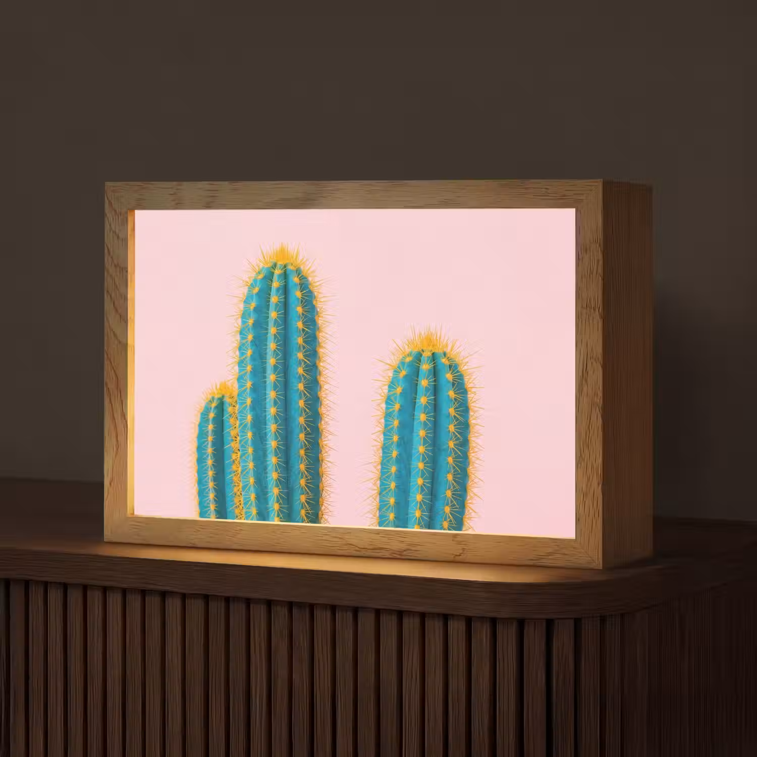 Cactussen - Modern - Pastel Light Box met kabel (Tafellamp) klein -z3d_website
