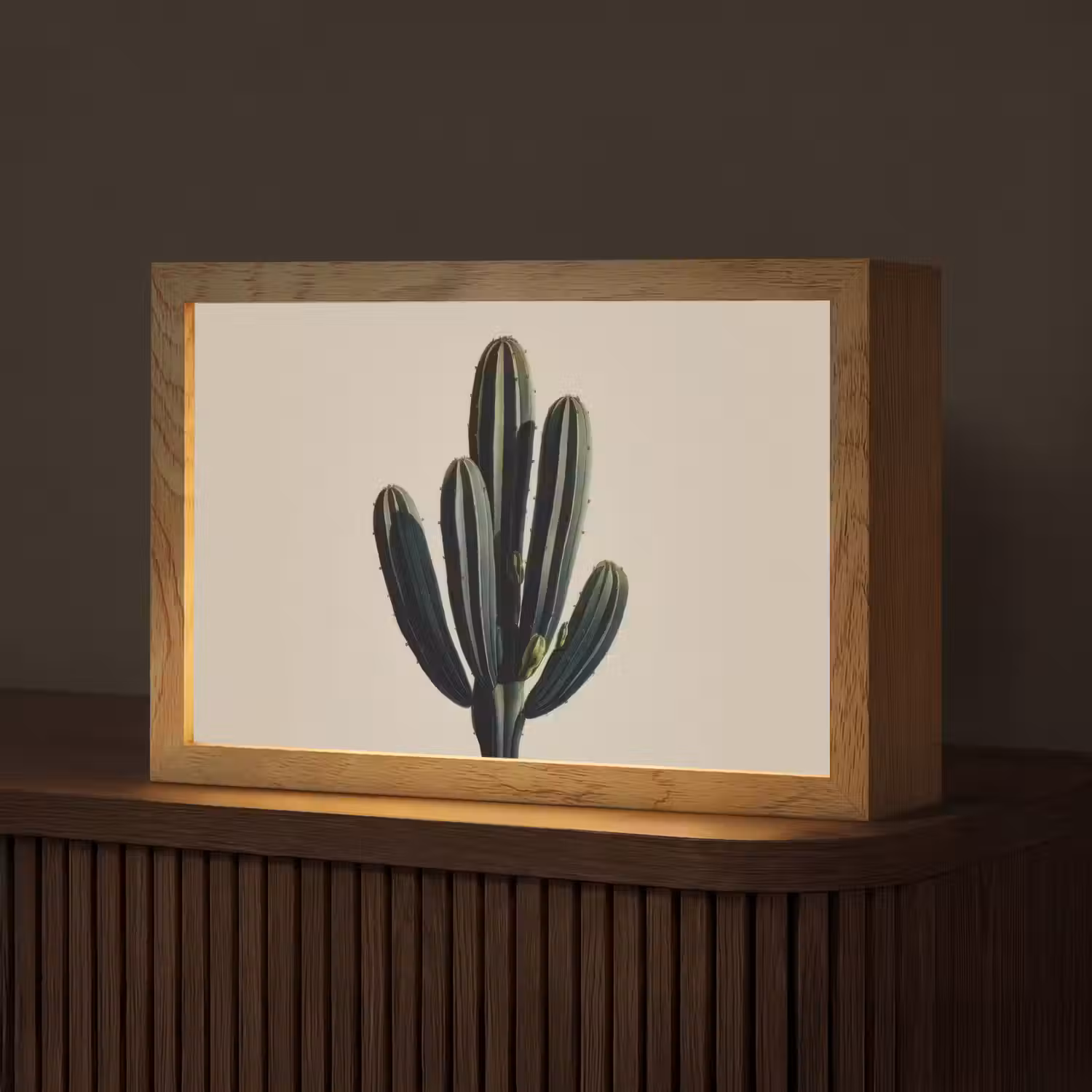 Cactus - Subtiel - Groen Light Box met kabel (Tafellamp) klein -z3d_website