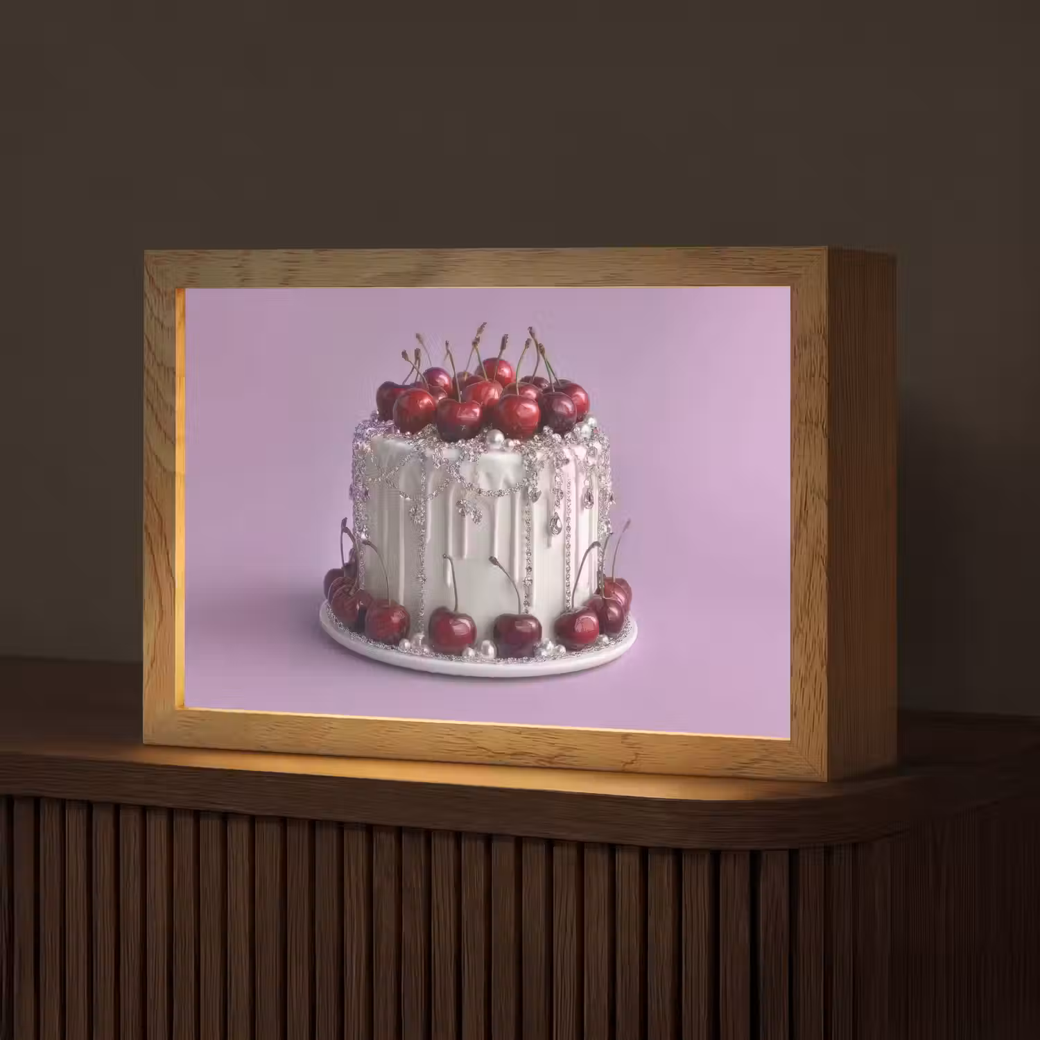 Taart - Kersen - Juwelen - Rood Light Box met kabel (Tafellamp) klein -z3d_website