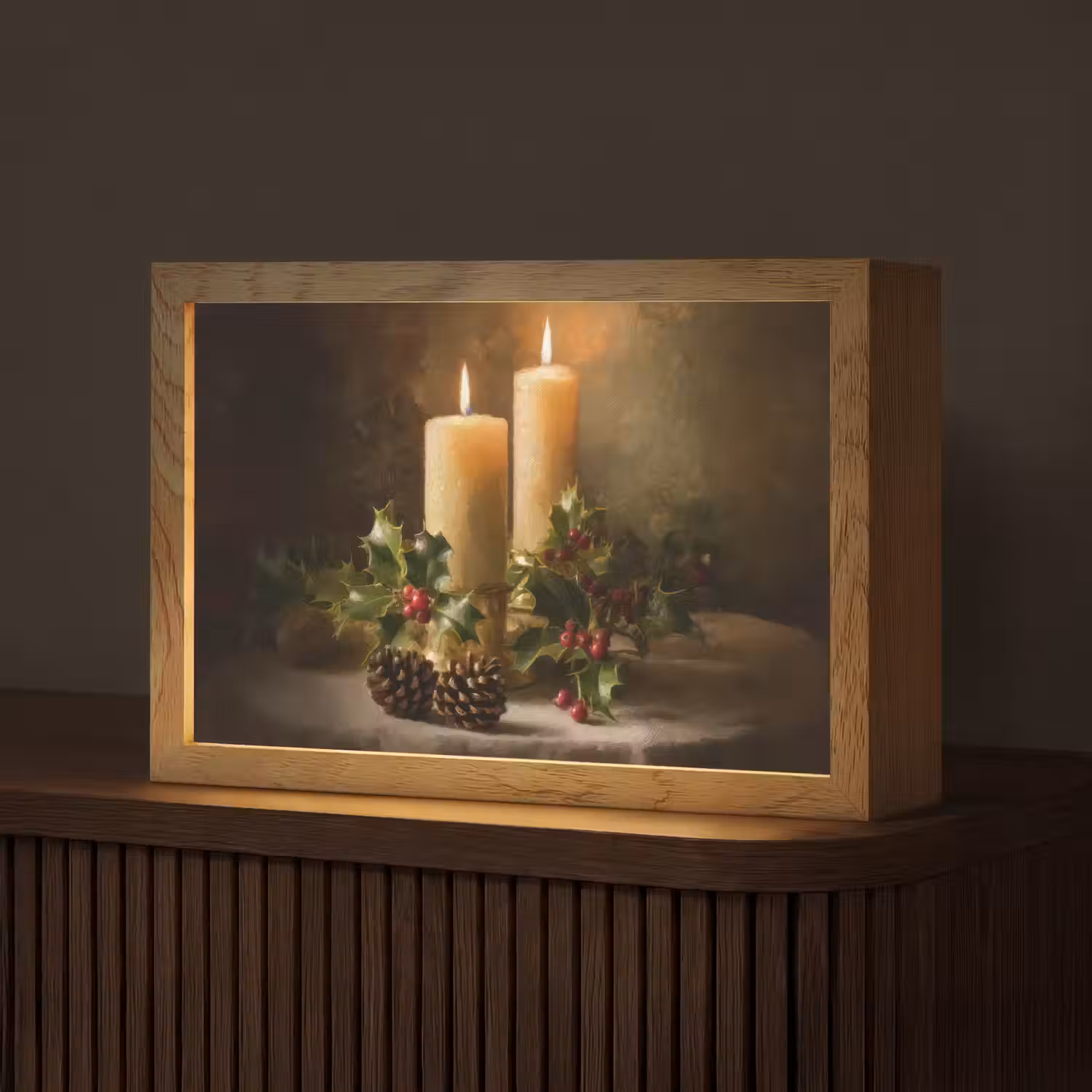 Kaarslicht - Kerst - Veelkleurig Light Box met kabel (Tafellamp) klein -z3d_website