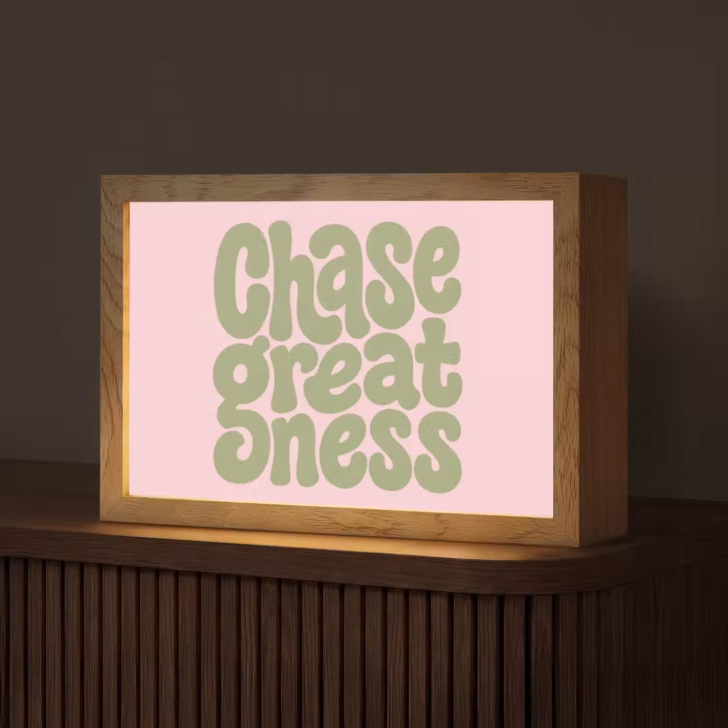 Chase greatness - Groen - Roze - Retro Light Box met kabel (Tafellamp) klein -z3d_website