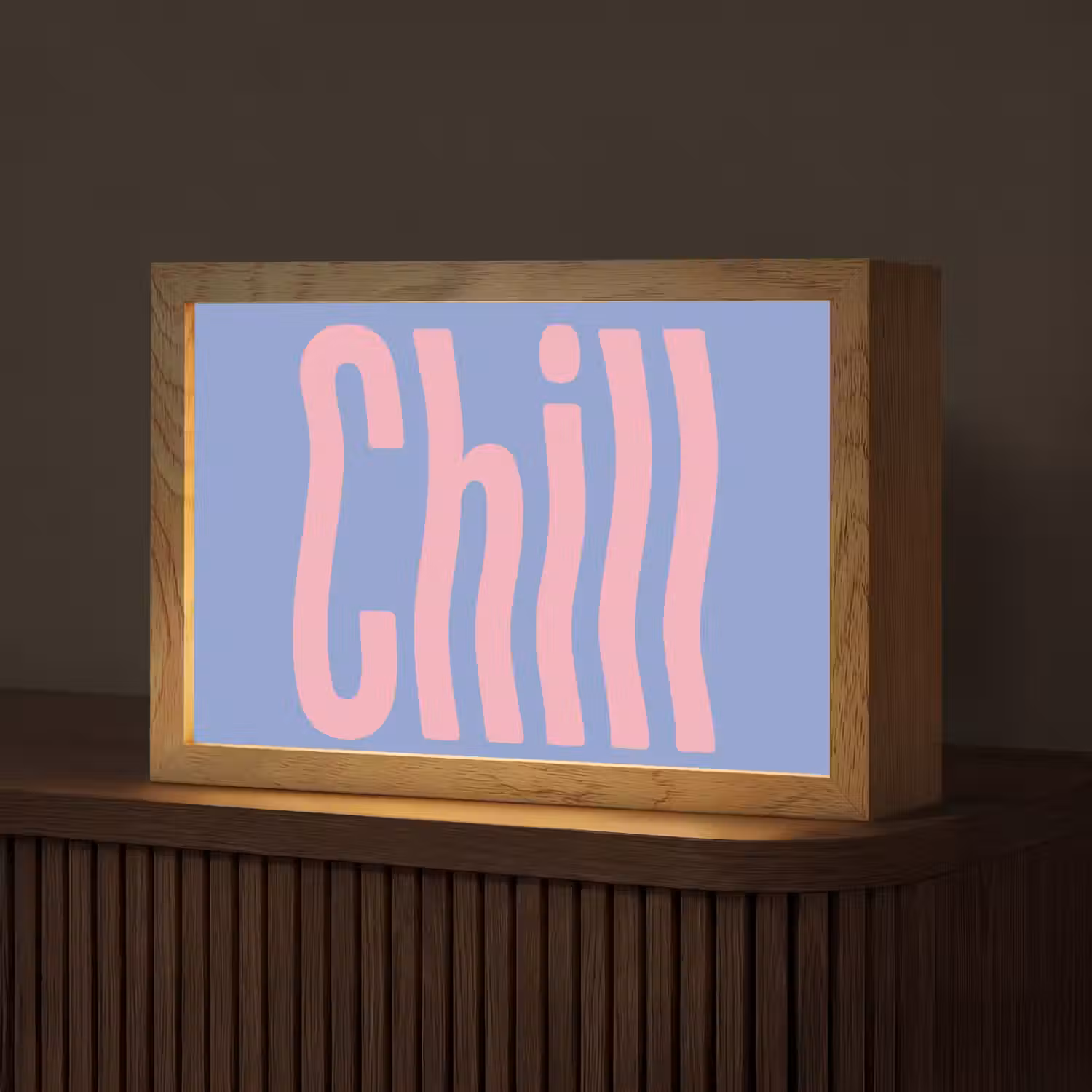 Chill - Roze - Blauw - Golvend Light Box met kabel (Tafellamp) klein -z3d_website