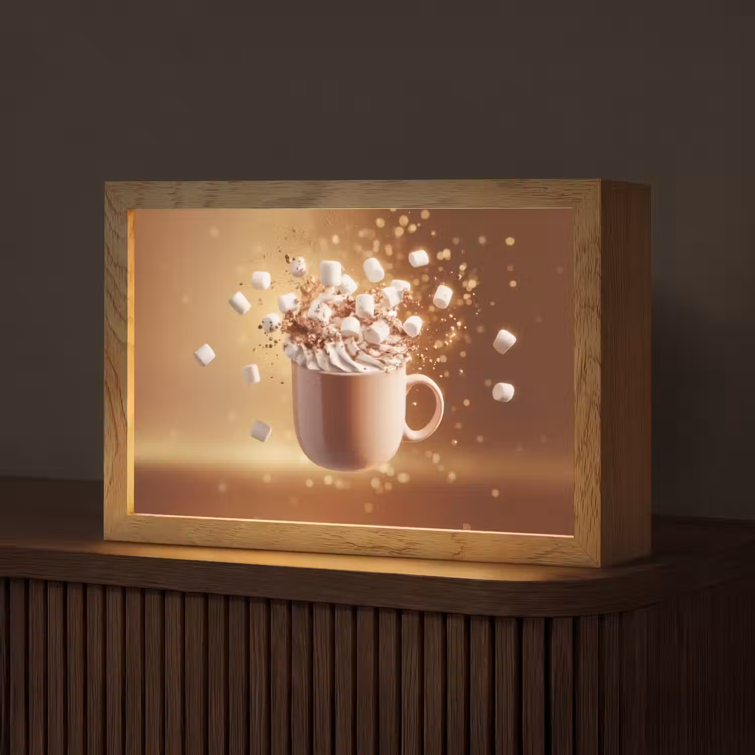 Chocomelk - Drinken - Warm - Bruin Light Box met kabel (Tafellamp) klein -z3d_website
