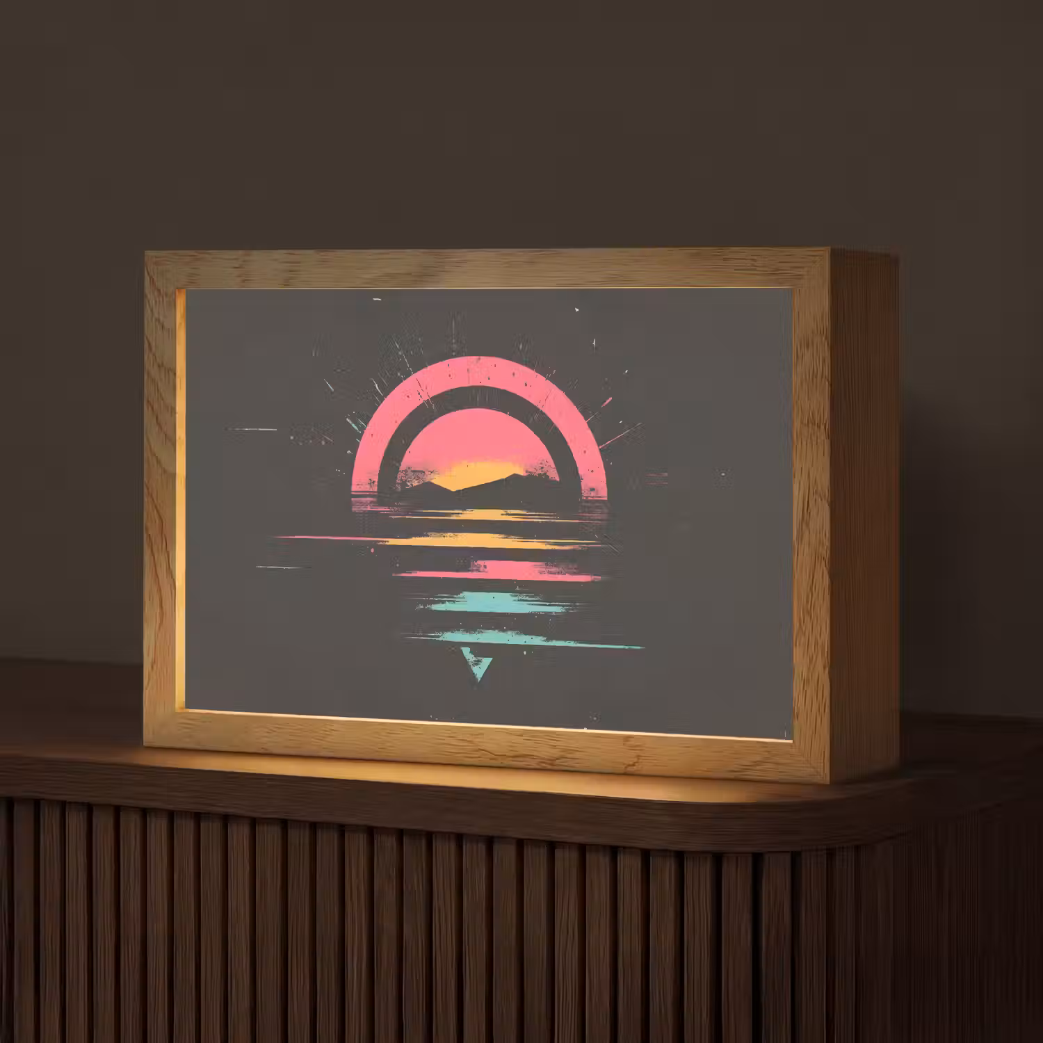 Cirkel - Abstract - Roze Light Box met kabel (Tafellamp) klein -z3d_website