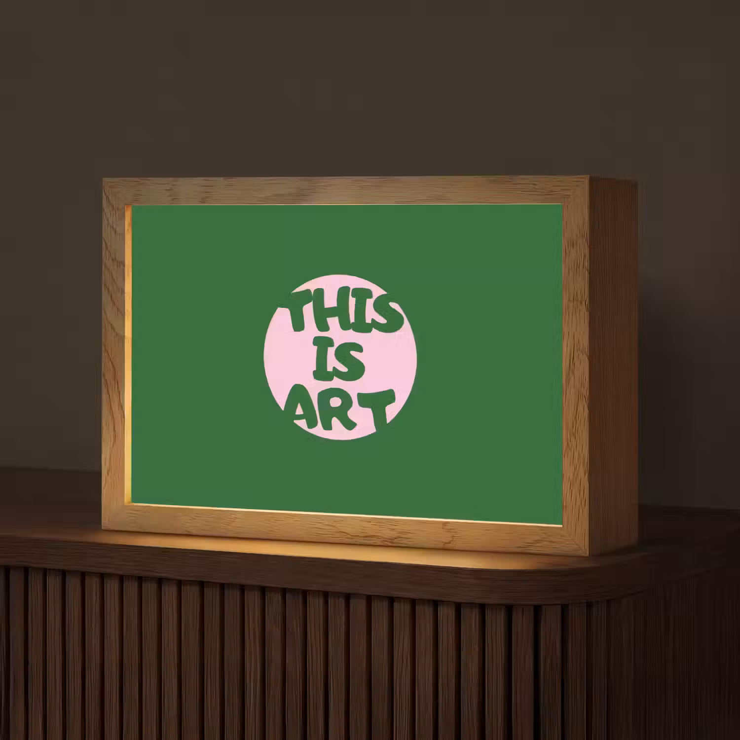 Cirkel - Roze - Tekst - Art Light Box met kabel (Tafellamp) klein -z3d_website