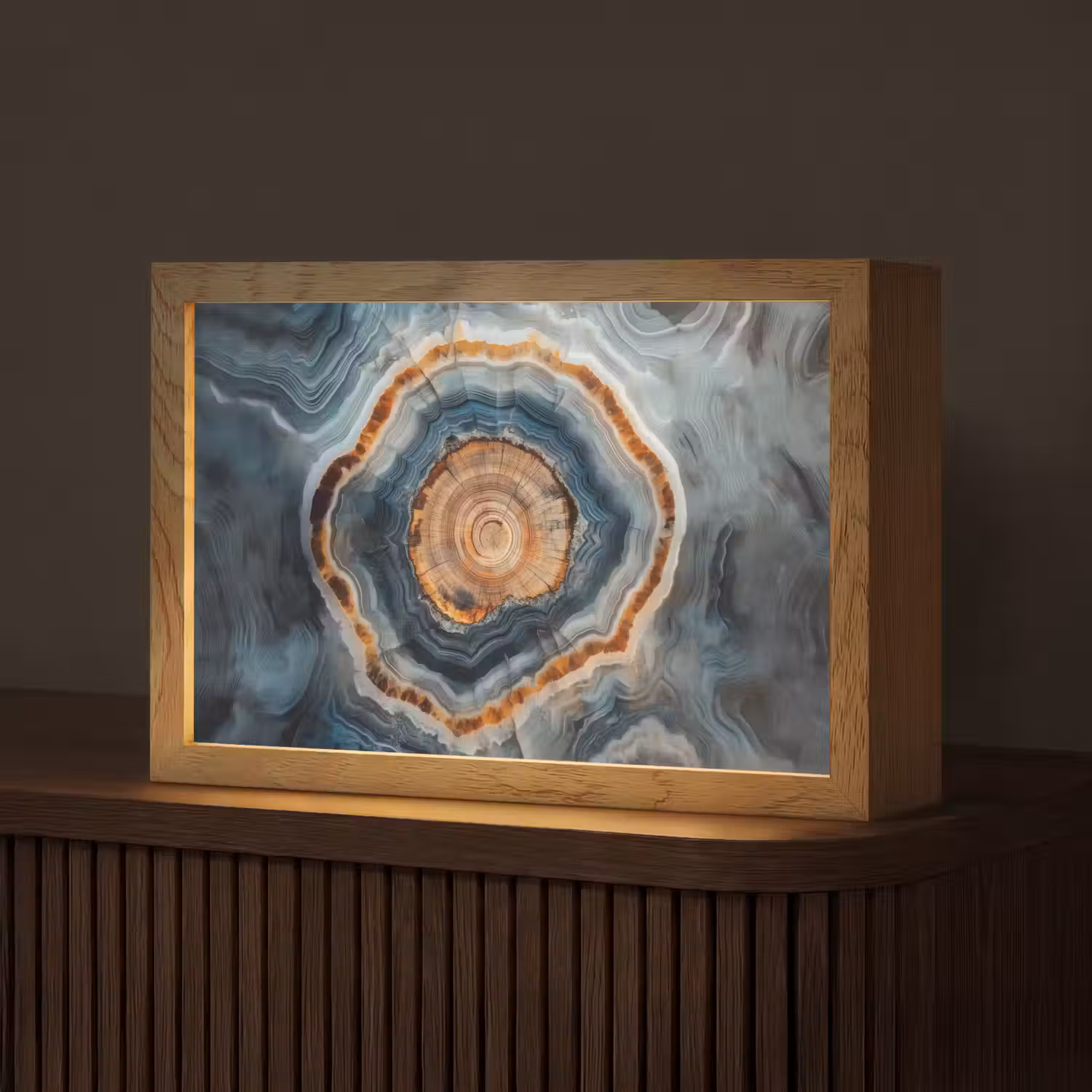 Cirkel - Ringen - Steen - Tinten Light Box met kabel (Tafellamp) klein -z3d_website
