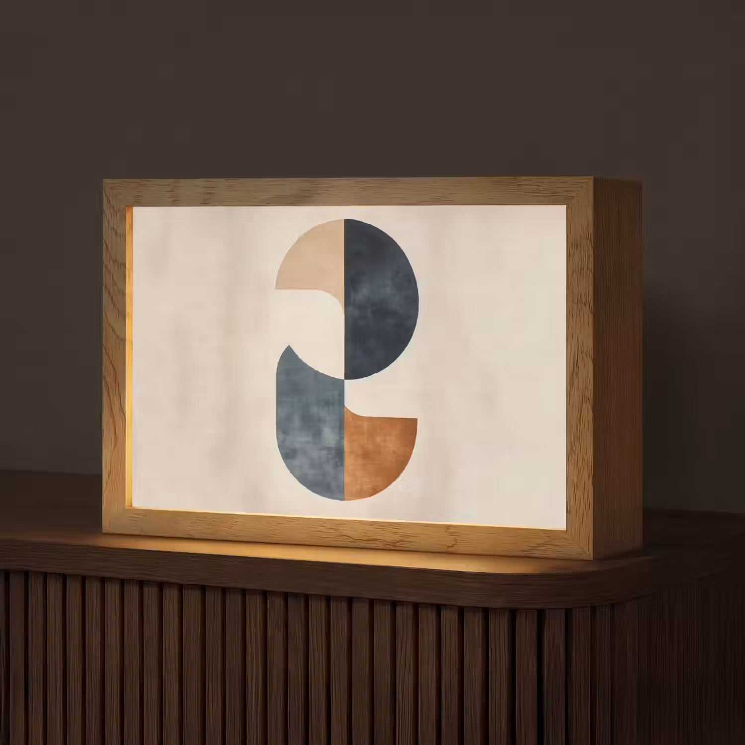 Cirkels - Abstract - Kleurrijk Light Box met kabel (Tafellamp) klein -z3d_website