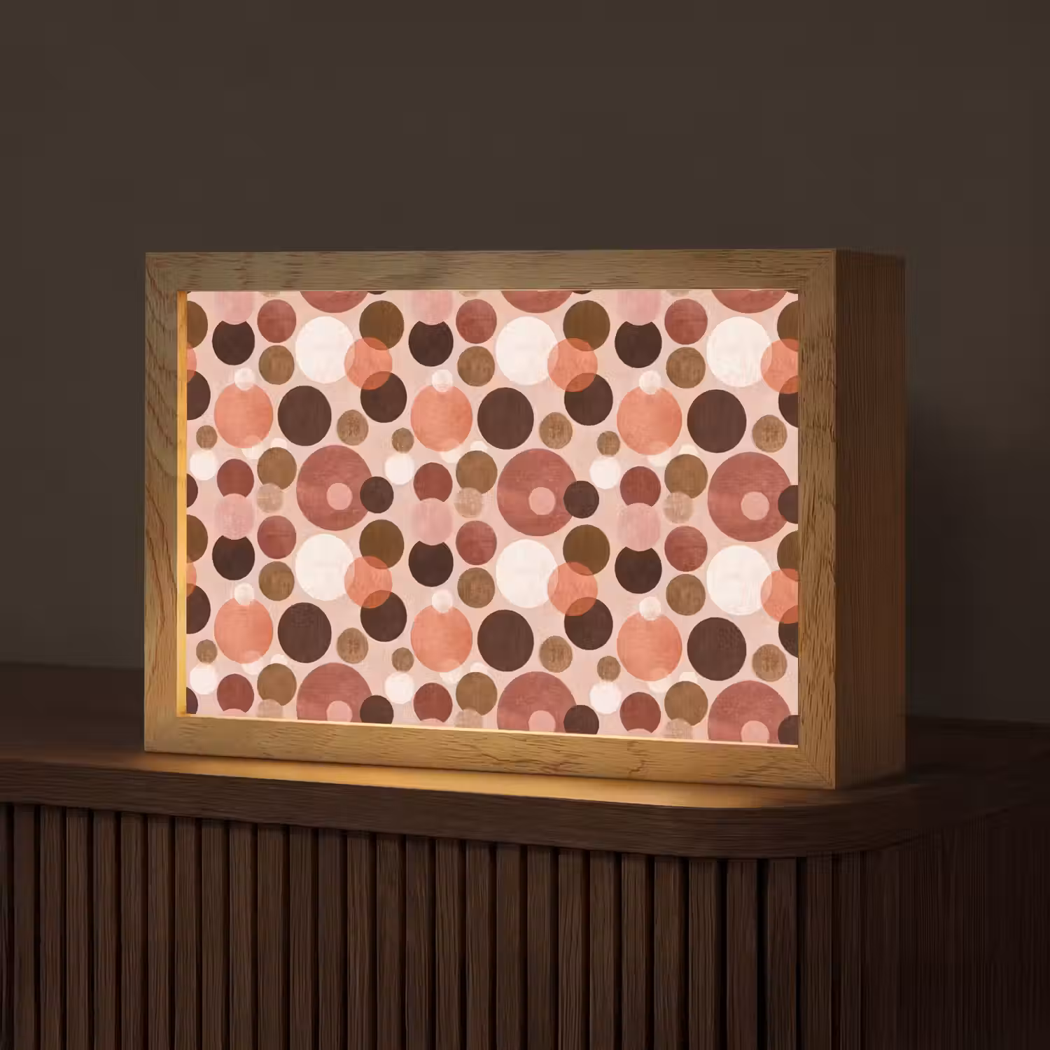 Cirkels - Modern - Kleurrijk Light Box met kabel (Tafellamp) klein 924 -z3d_website