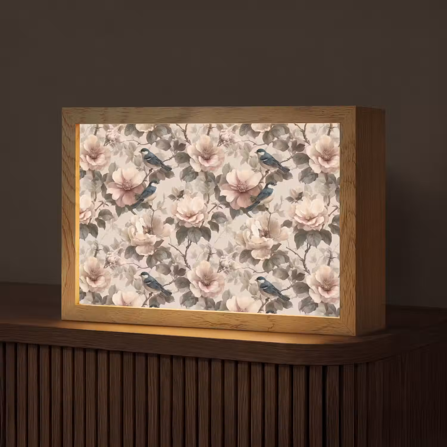 Klassiek - Vogels - Kleurrijk Light Box met kabel (Tafellamp) klein 924 -z3d_website