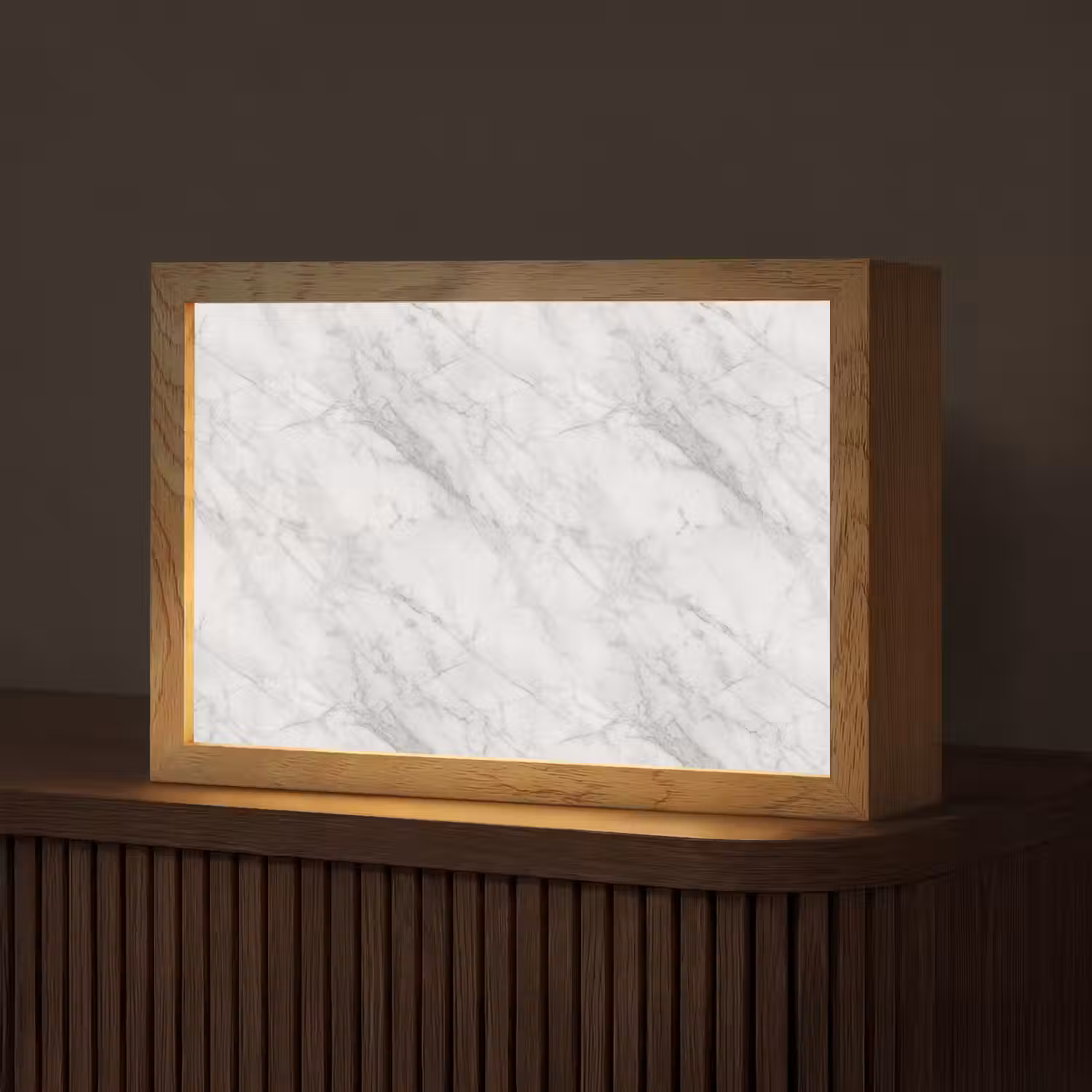 Klassiek - Marmer - Grijs Light Box met kabel (Tafellamp) klein 924 -z3d_website