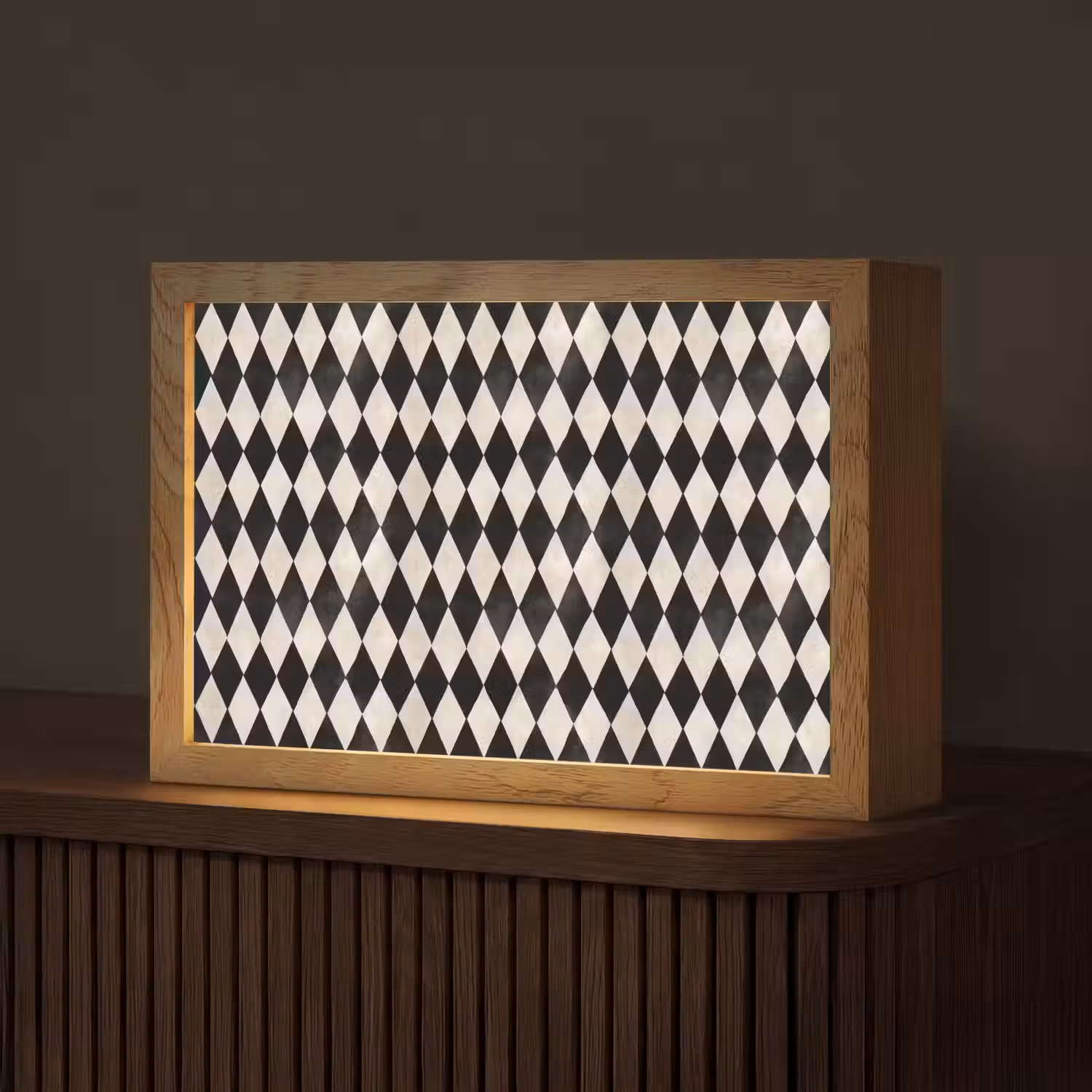 Klassiek - Patroon - Zwart Light Box met kabel (Tafellamp) klein 924 -z3d_website