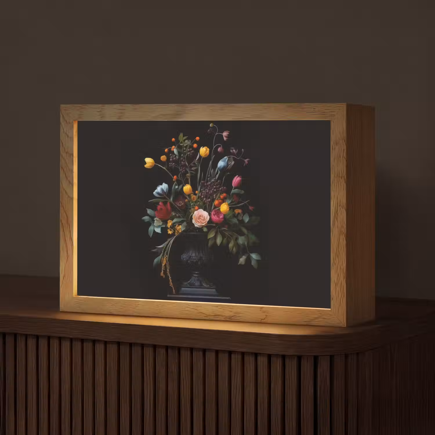 Klassiek - Vaas - Boeket - Bloemen Light Box met kabel (Tafellamp) klein -z3d_website