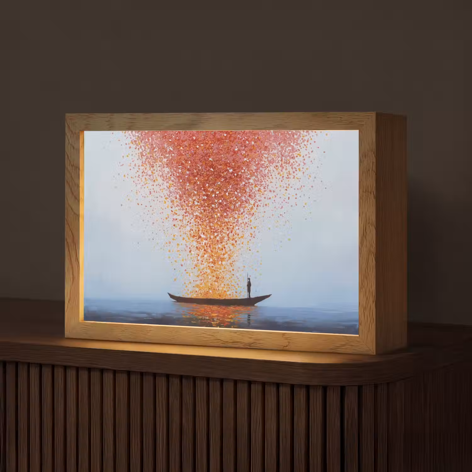 Wolk - Confetti - Boot - Wateroppervlakte Light Box met kabel (Tafellamp) klein -z3d_website