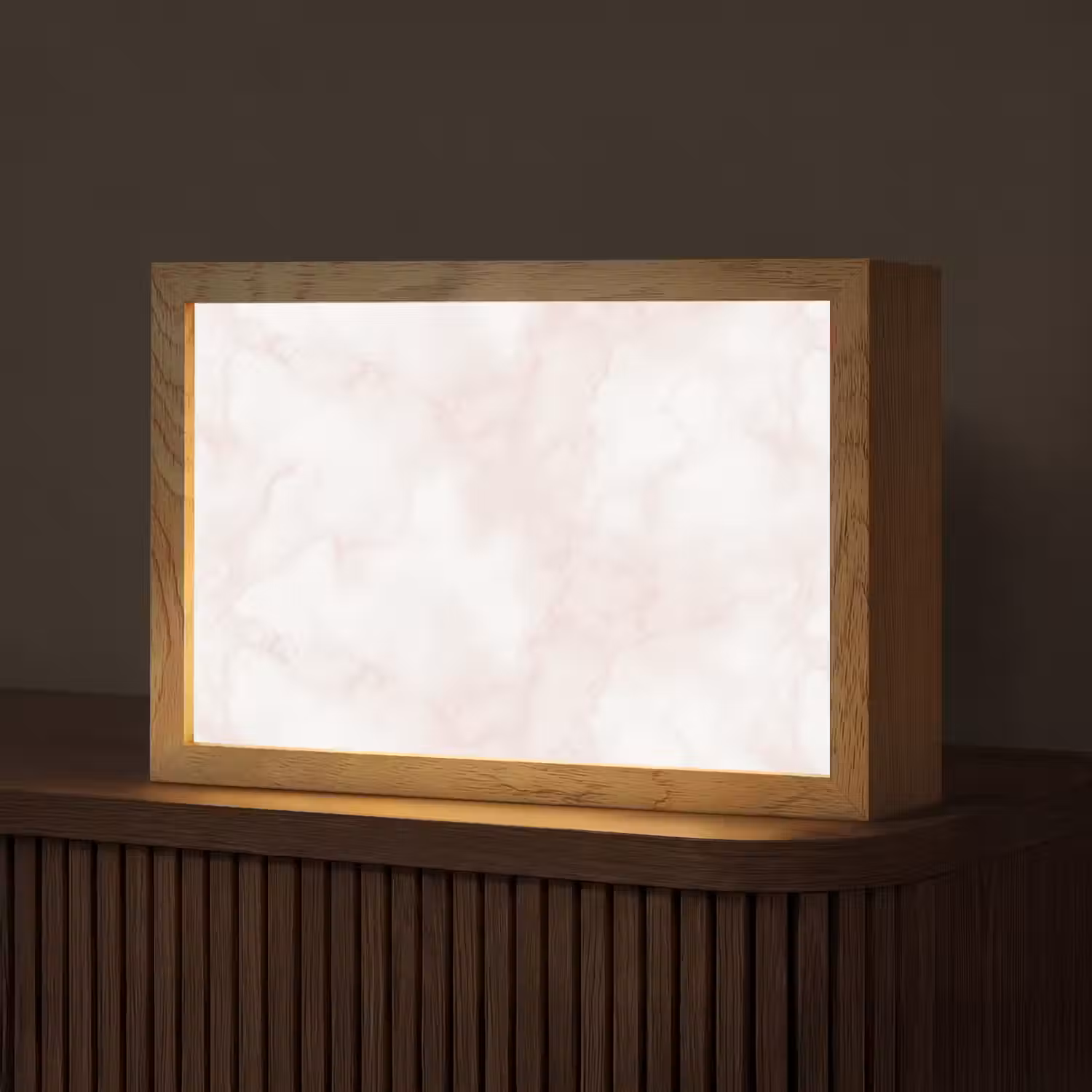 Wolkenstructuur - Roze - Marmer Light Box met kabel (Tafellamp) klein 924 -z3d_website