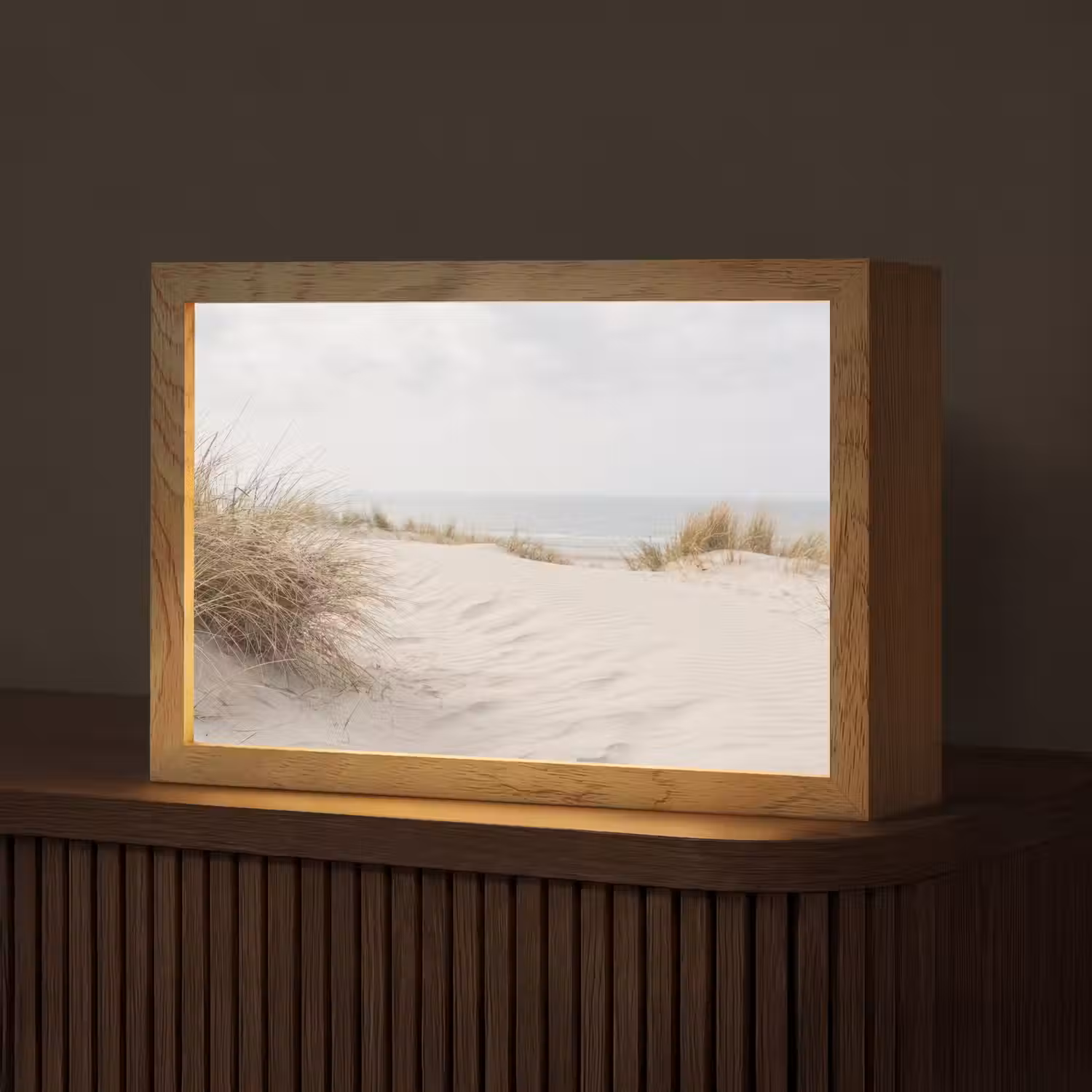 Wolken - Duinlandschap - Zand Light Box met kabel (Tafellamp) klein -z3d_website