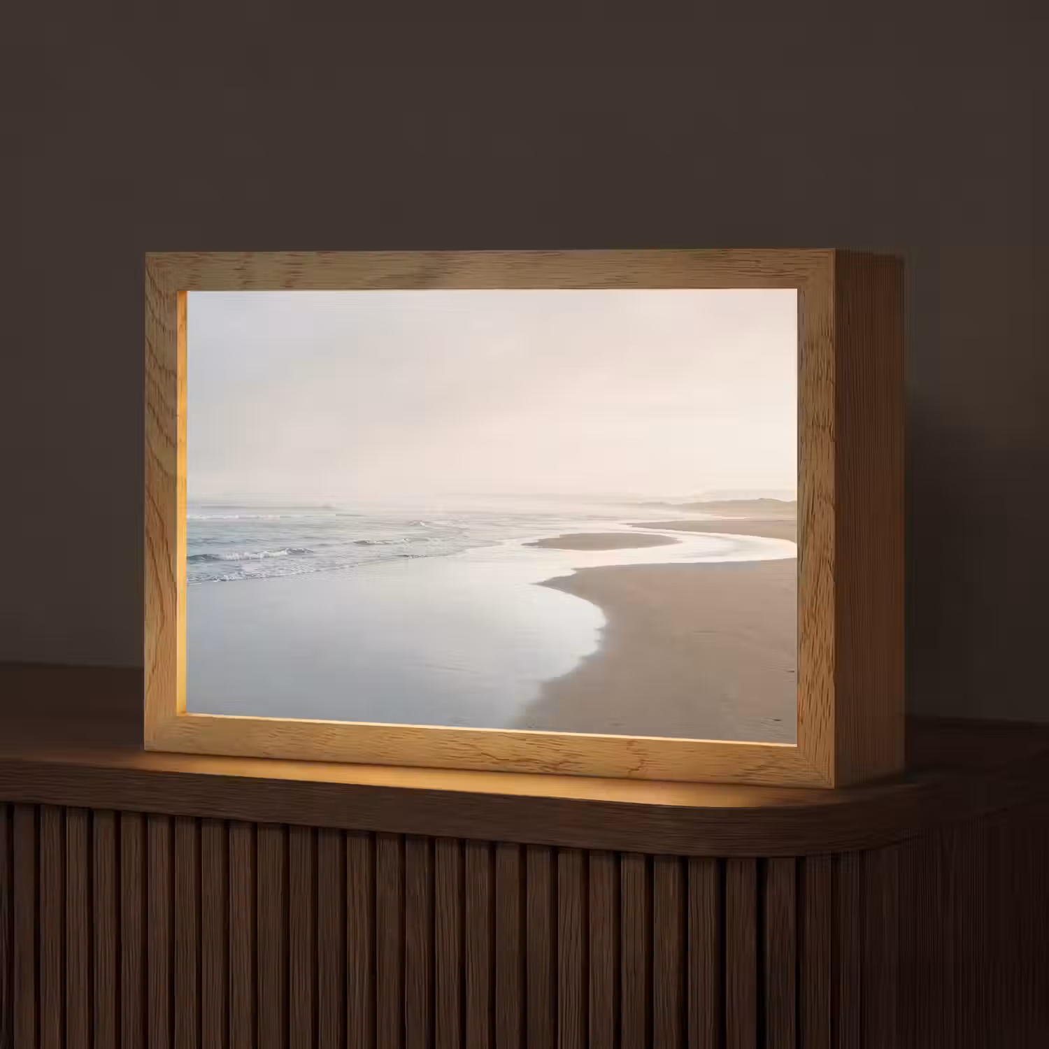 Kustlijn - Strand - Oceaan Light Box met kabel (Tafellamp) klein -z3d_website