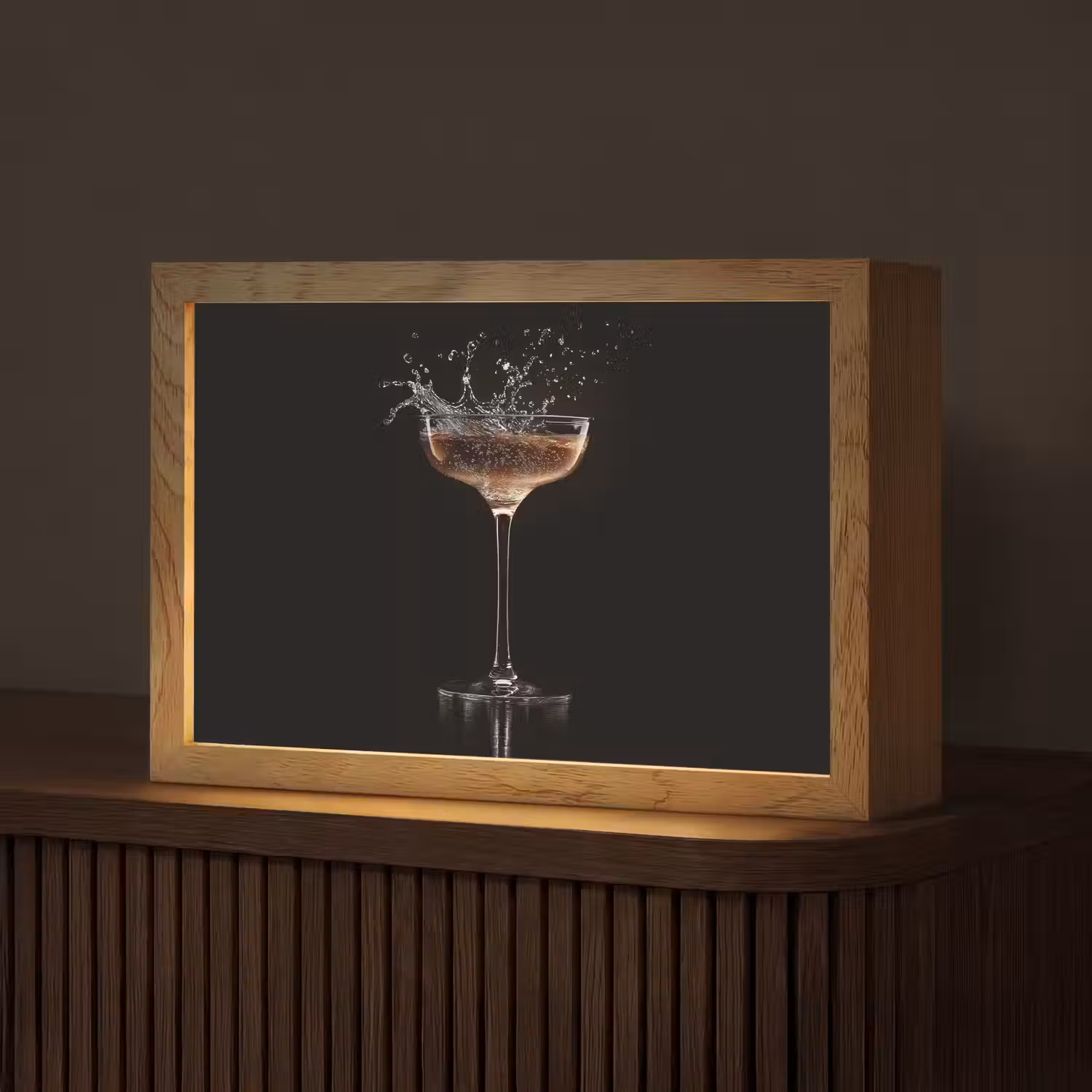 Cocktail - Zwart - Spetters - Glas Light Box met kabel (Tafellamp) klein -z3d_website