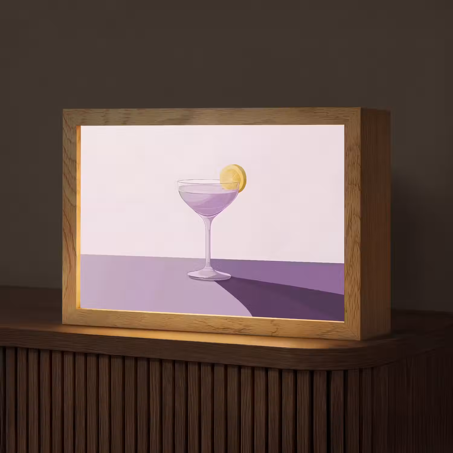 Cocktail - Paars - Minimalistisch - Citroen Light Box met kabel (Tafellamp) klein -z3d_website
