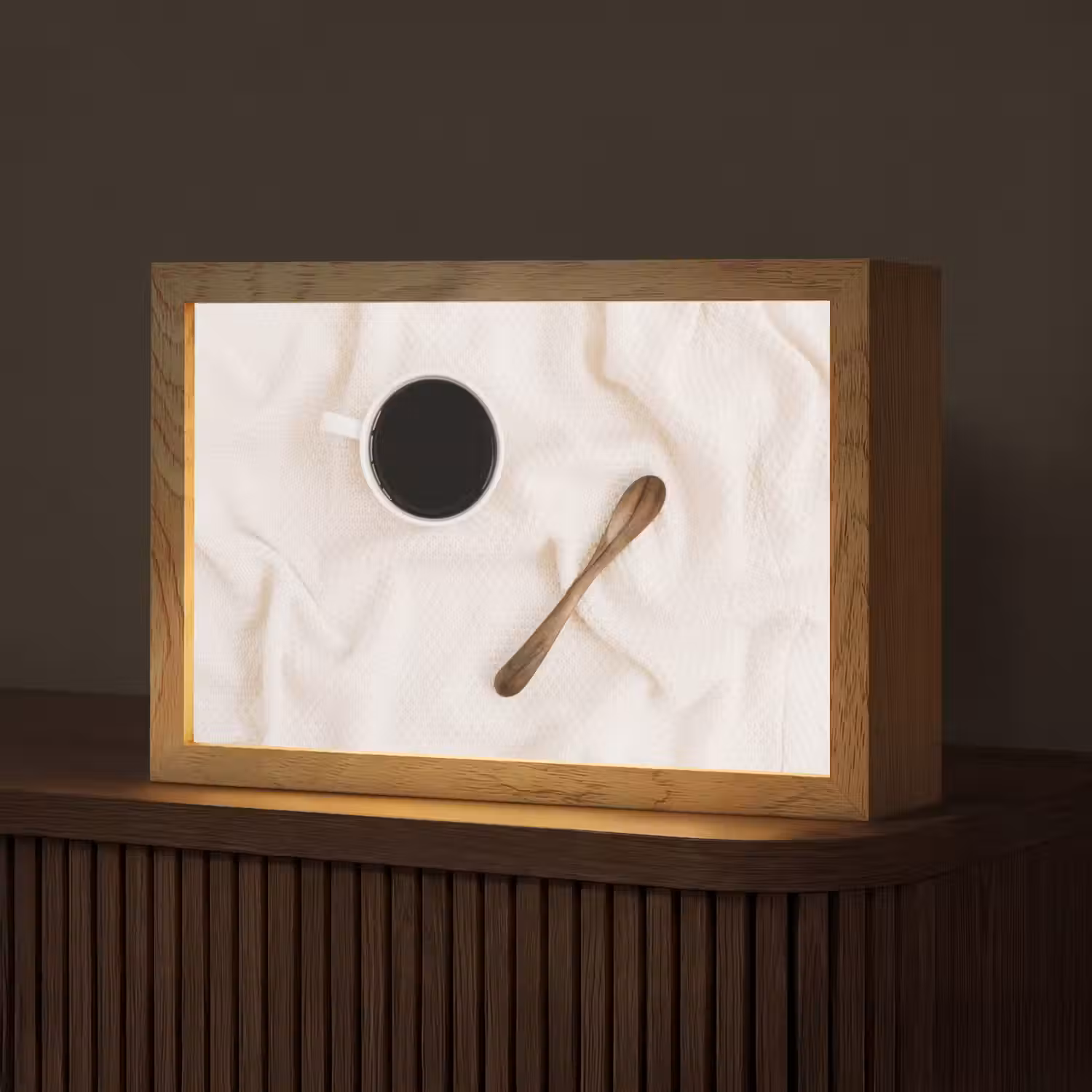 Koffie - Lepel - Mok Light Box met kabel (Tafellamp) klein -z3d_website