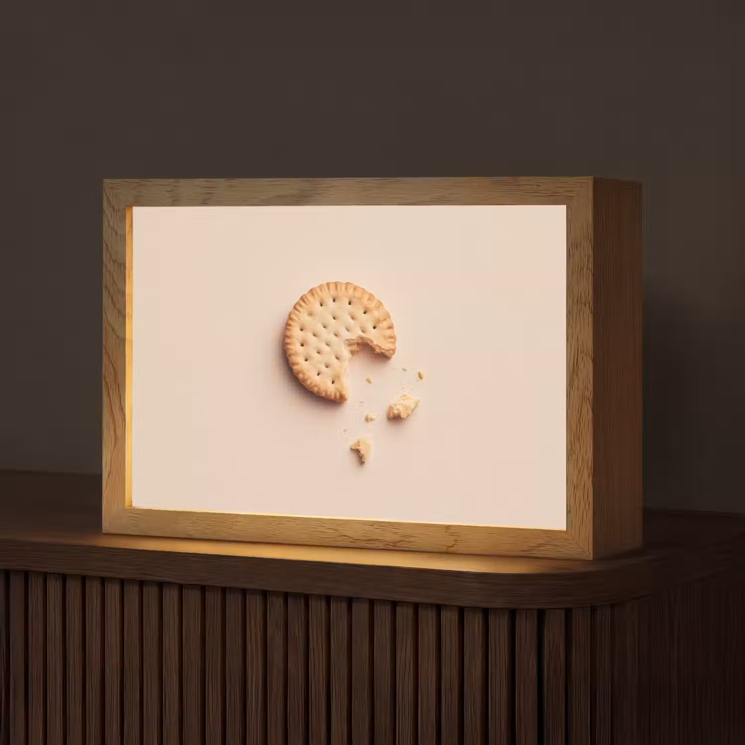 Koekje - Kruimels - beige Light Box met kabel (Tafellamp) klein -z3d_website
