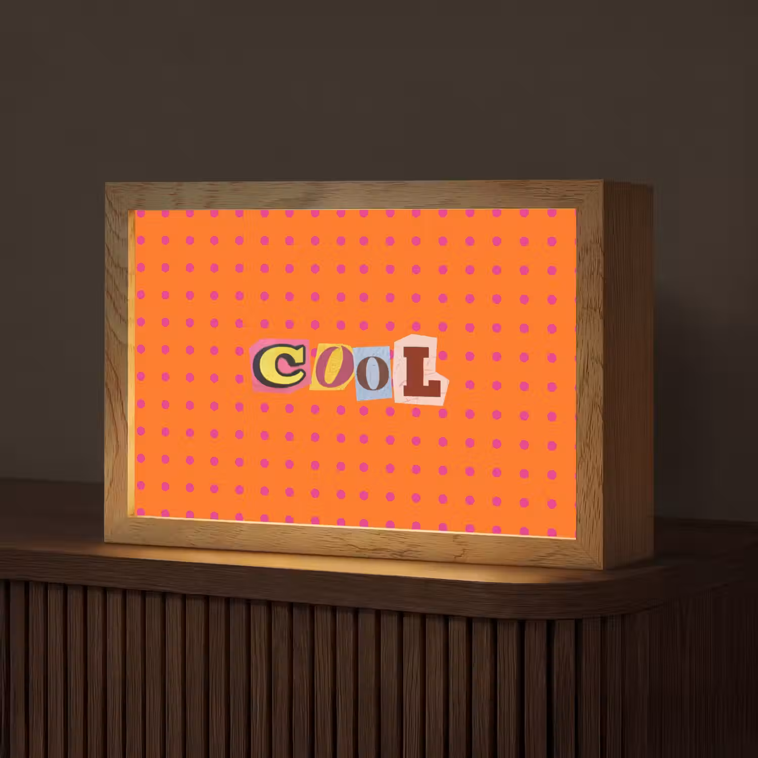 Cool - Stippen - Oranje Light Box met kabel (Tafellamp) klein -z3d_website