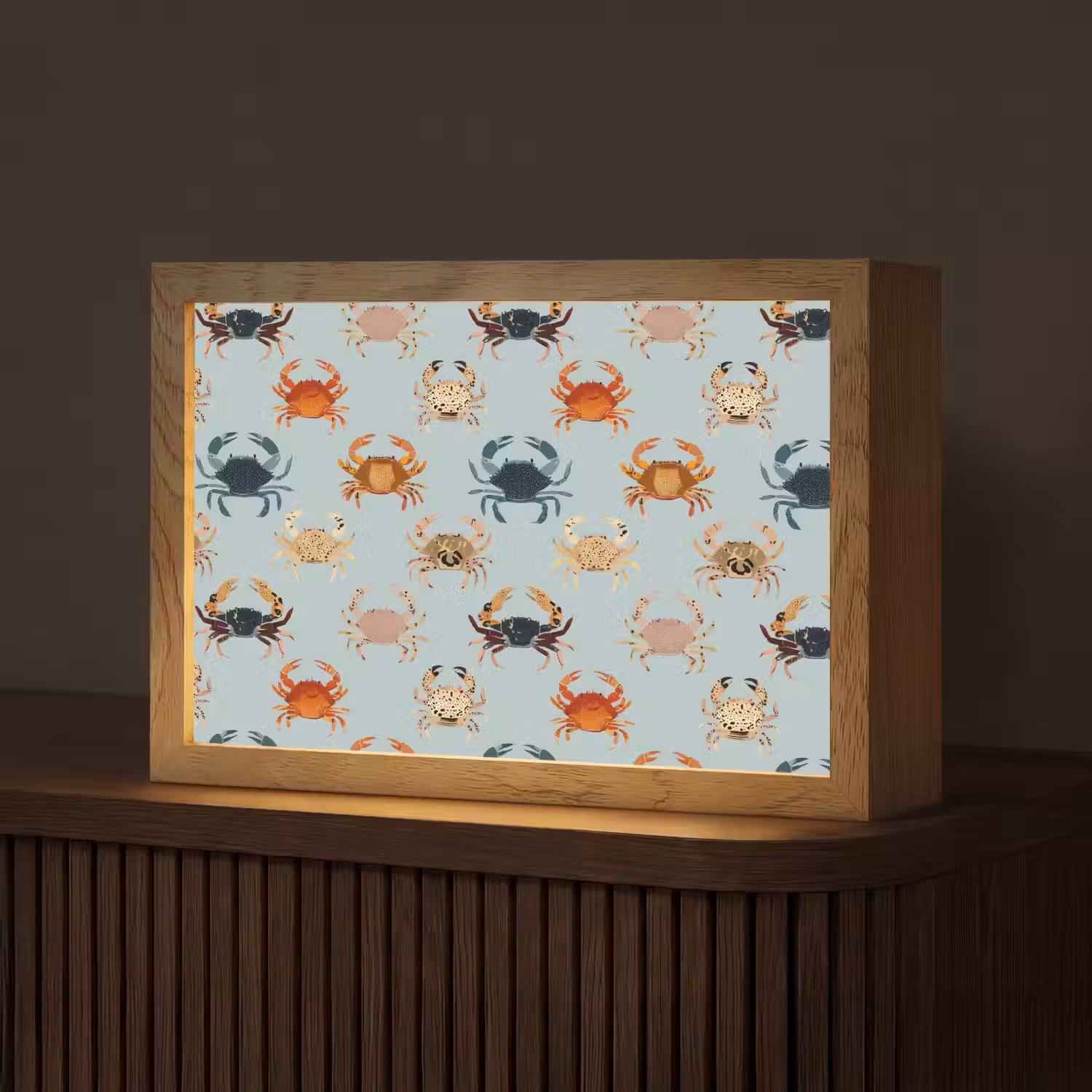 Krabben - Speels - Kleurrijk Light Box met kabel (Tafellamp) klein 924 -z3d_website