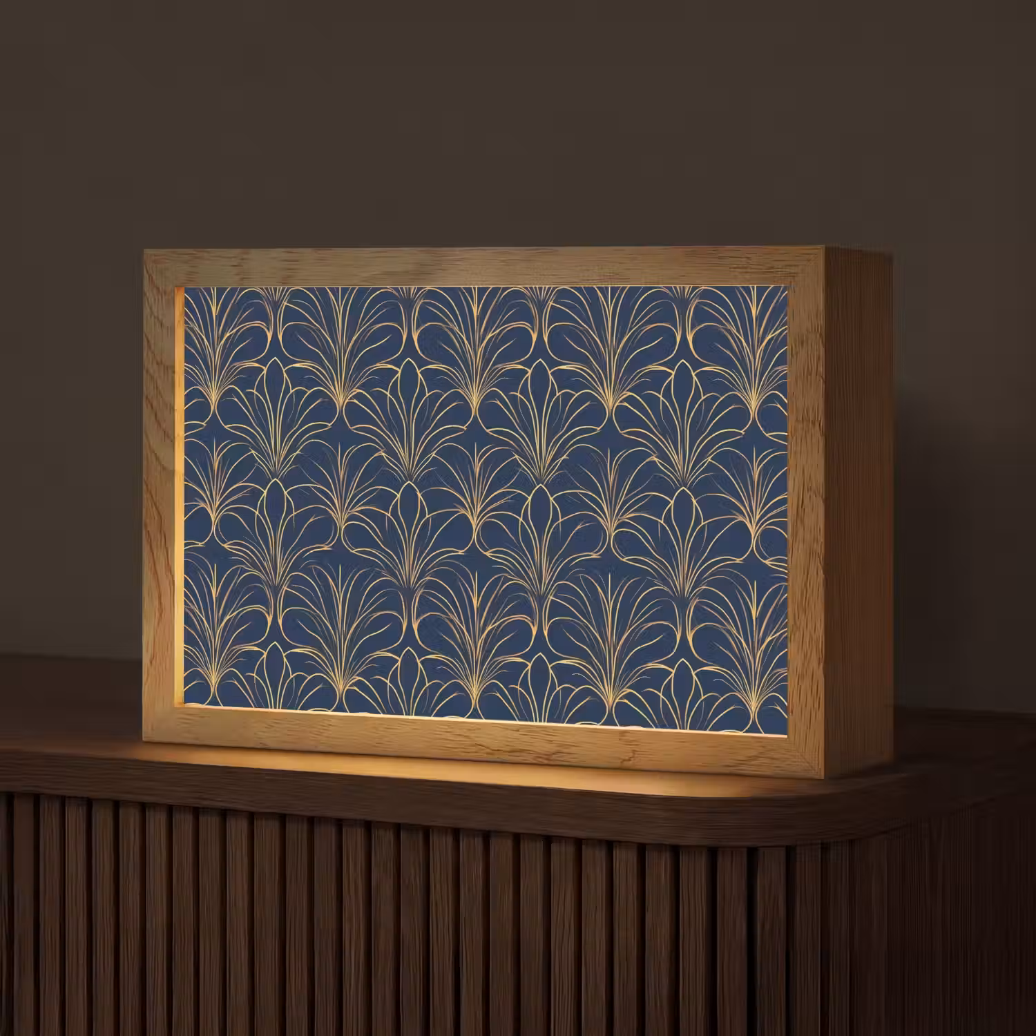 Deco - Waaier - Blauw Light Box met kabel (Tafellamp) klein 924 -z3d_website