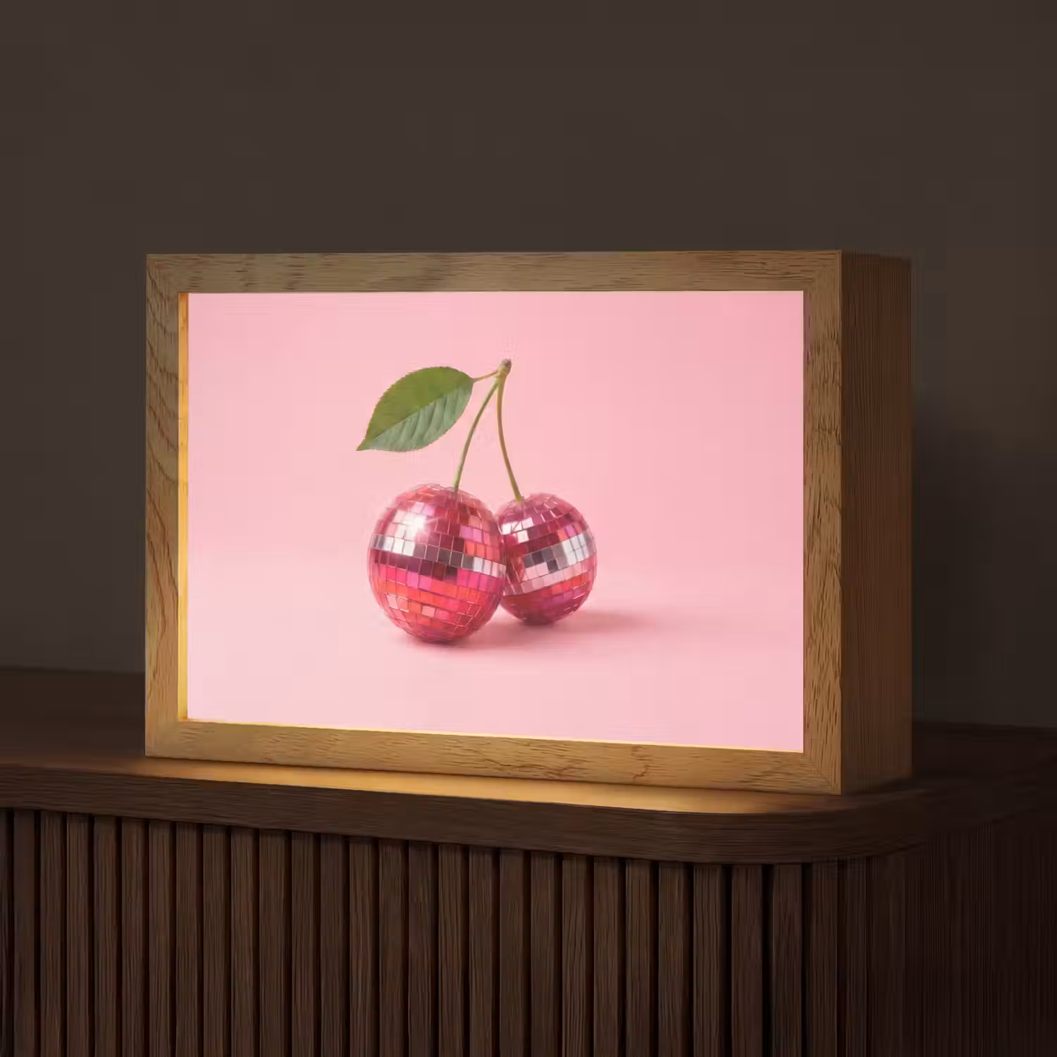 Disco - Kersen - Roze Light Box met kabel (Tafellamp) klein -z3d_website