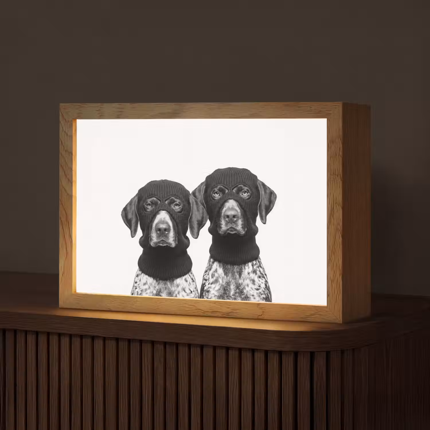 Honden - Bivakmuts - Zwart - wit Light Box met kabel (Tafellamp) klein -z3d_website