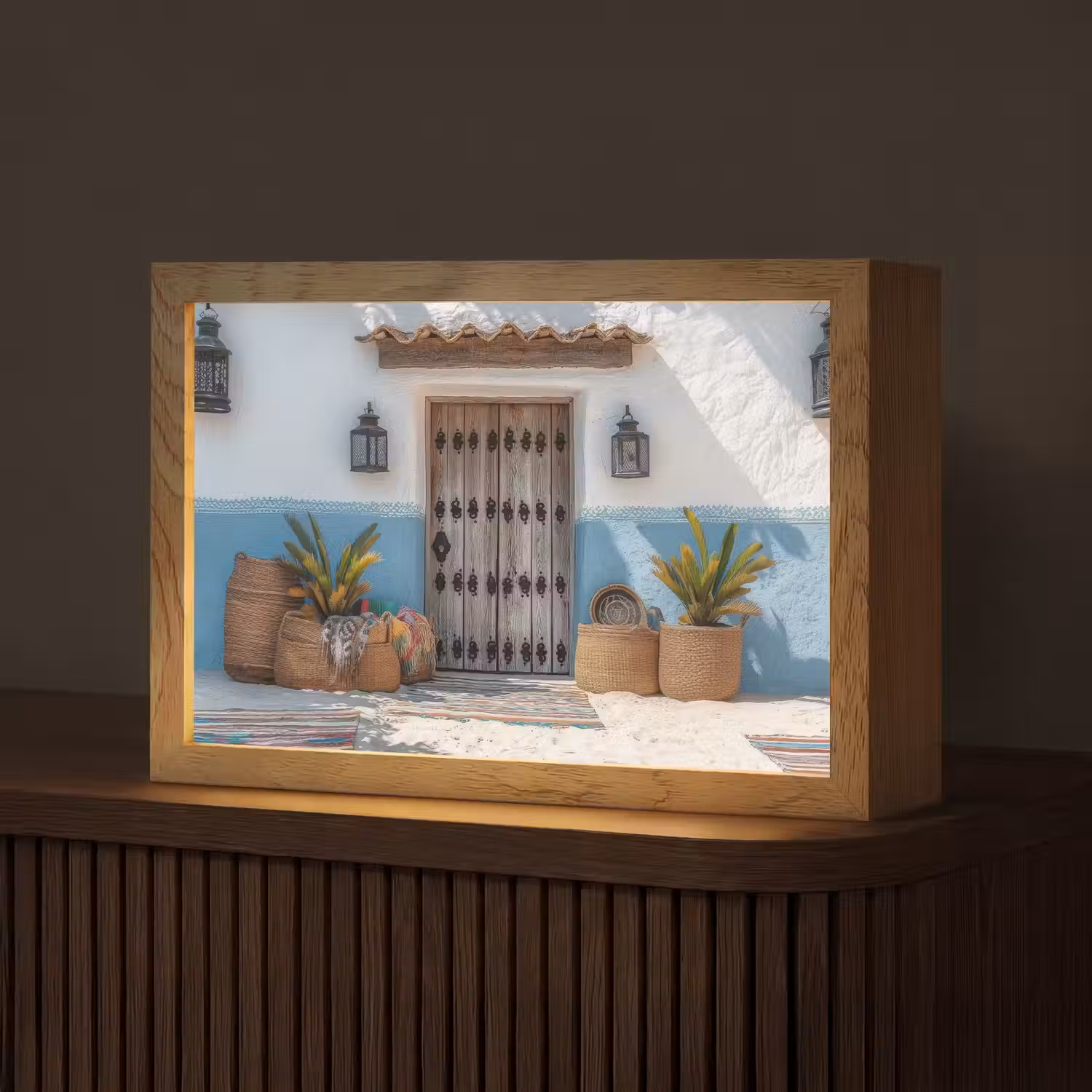Deur - Manden - Planten Light Box met kabel (Tafellamp) klein -z3d_website