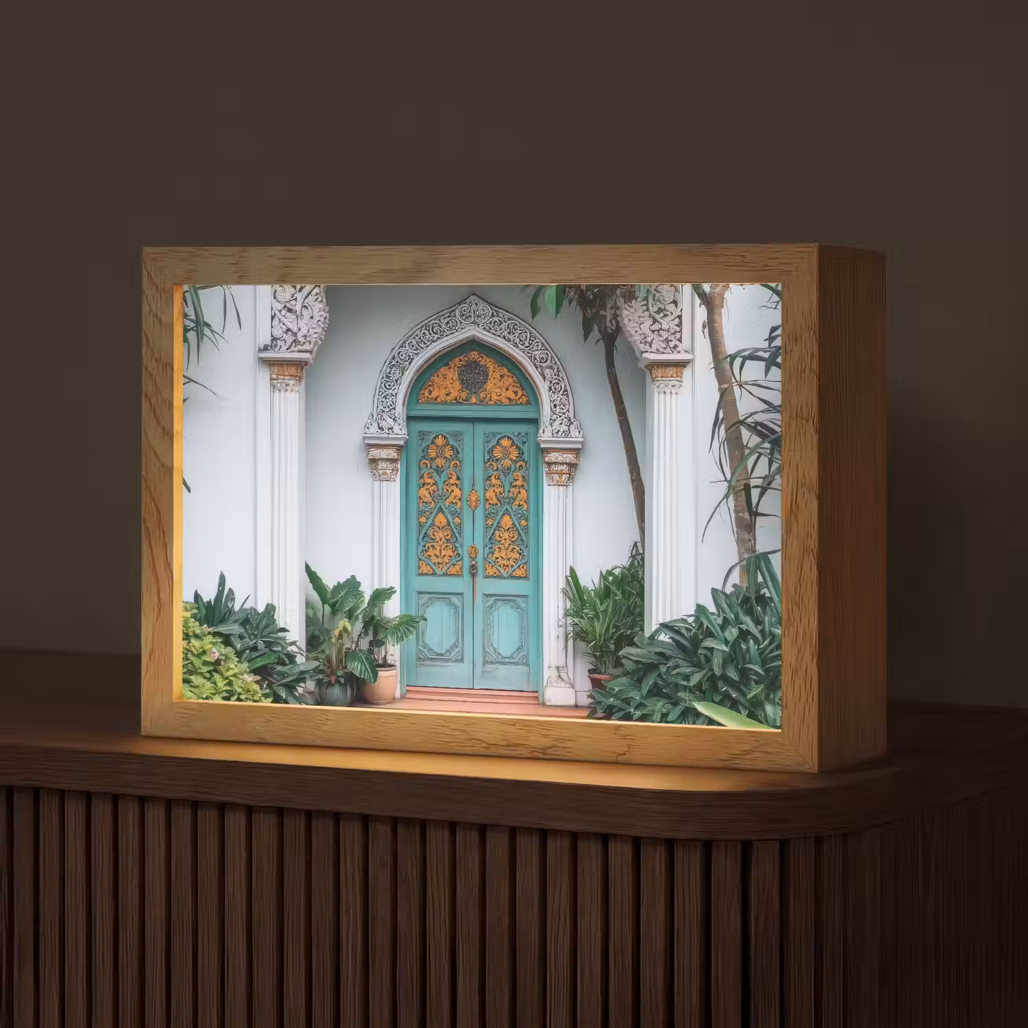 Deur - Patronen - Planten Light Box met kabel (Tafellamp) klein -z3d_website