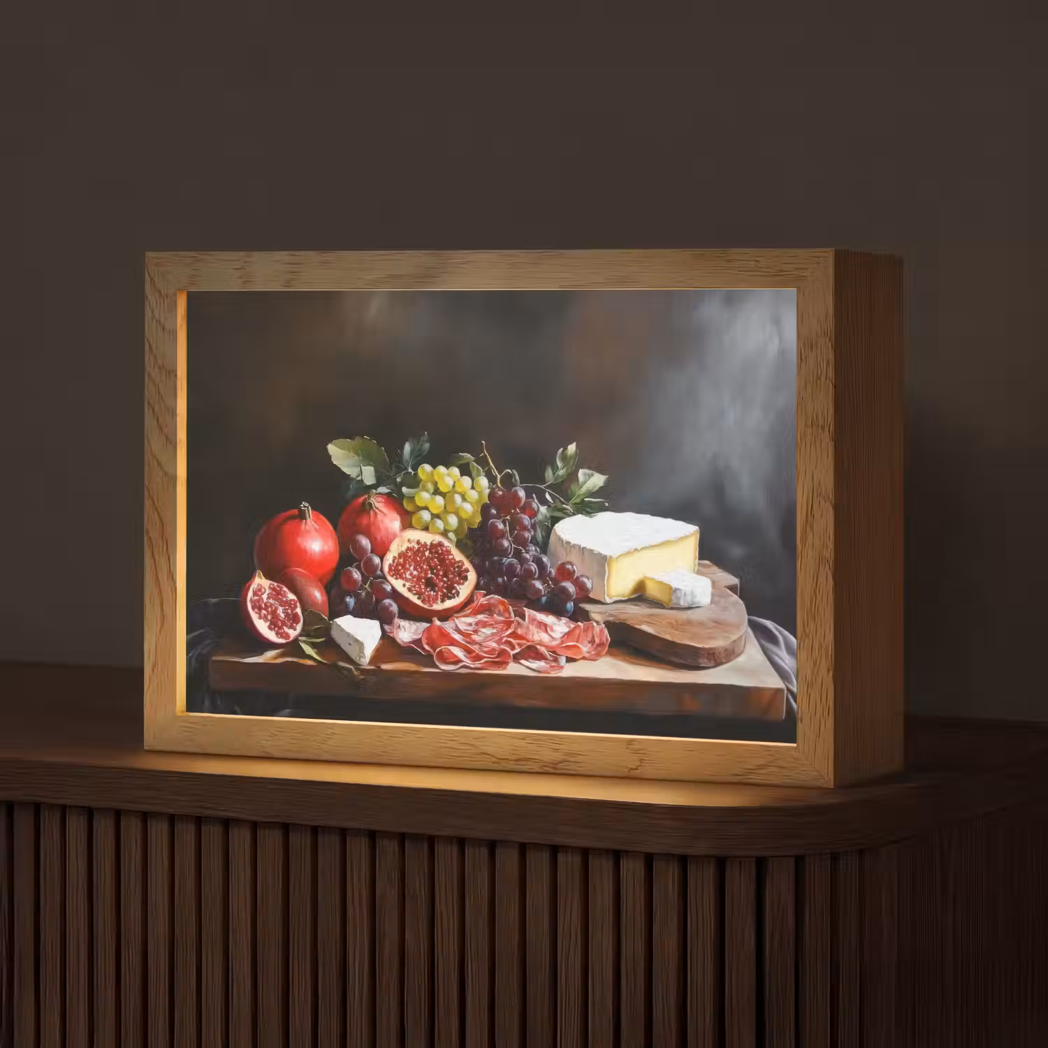 Borrelplank - Stilleven - Vintage Light Box met kabel (Tafellamp) klein -z3d_website