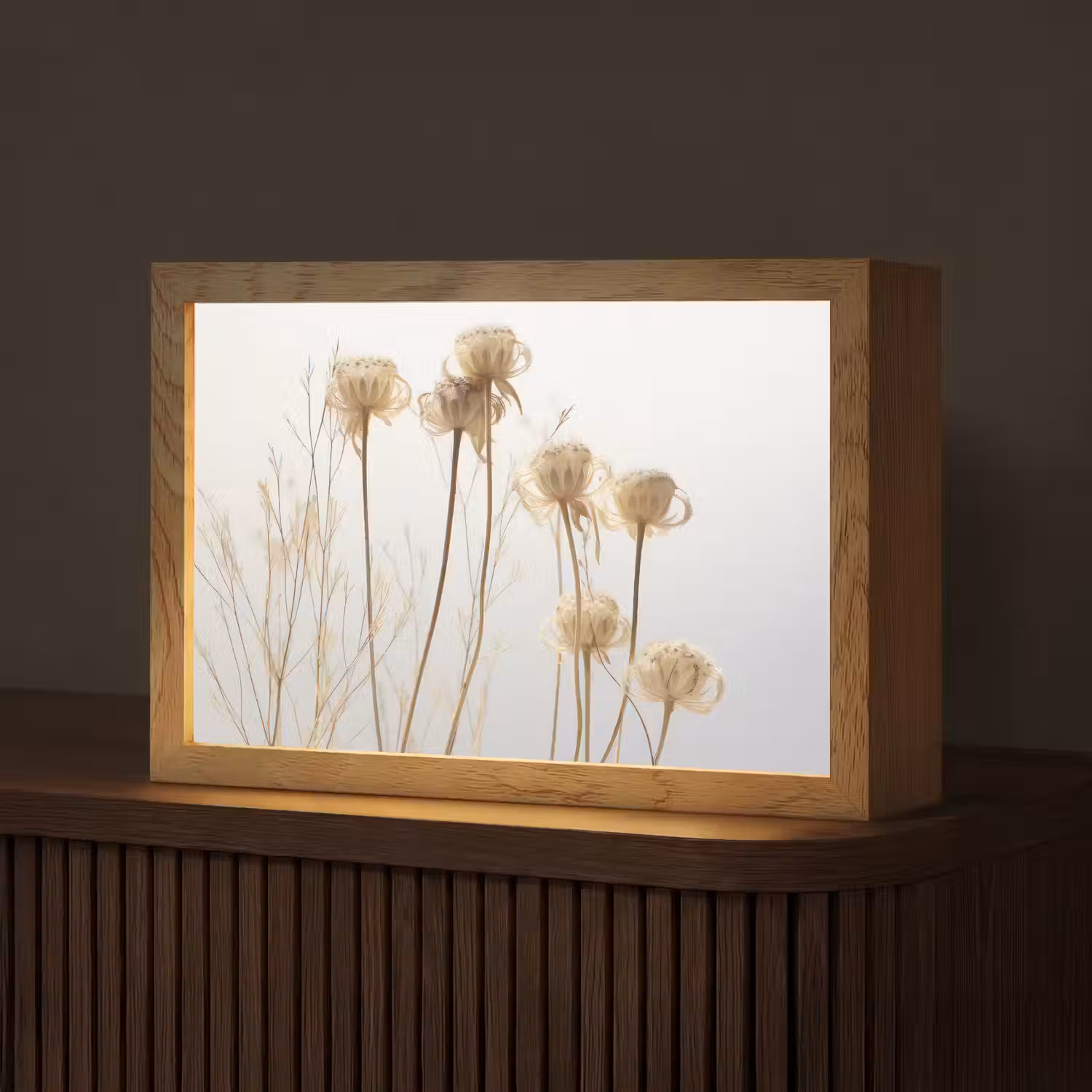 Droogbloemen - Natuur - Botanisch Light Box met kabel (Tafellamp) klein -z3d_website