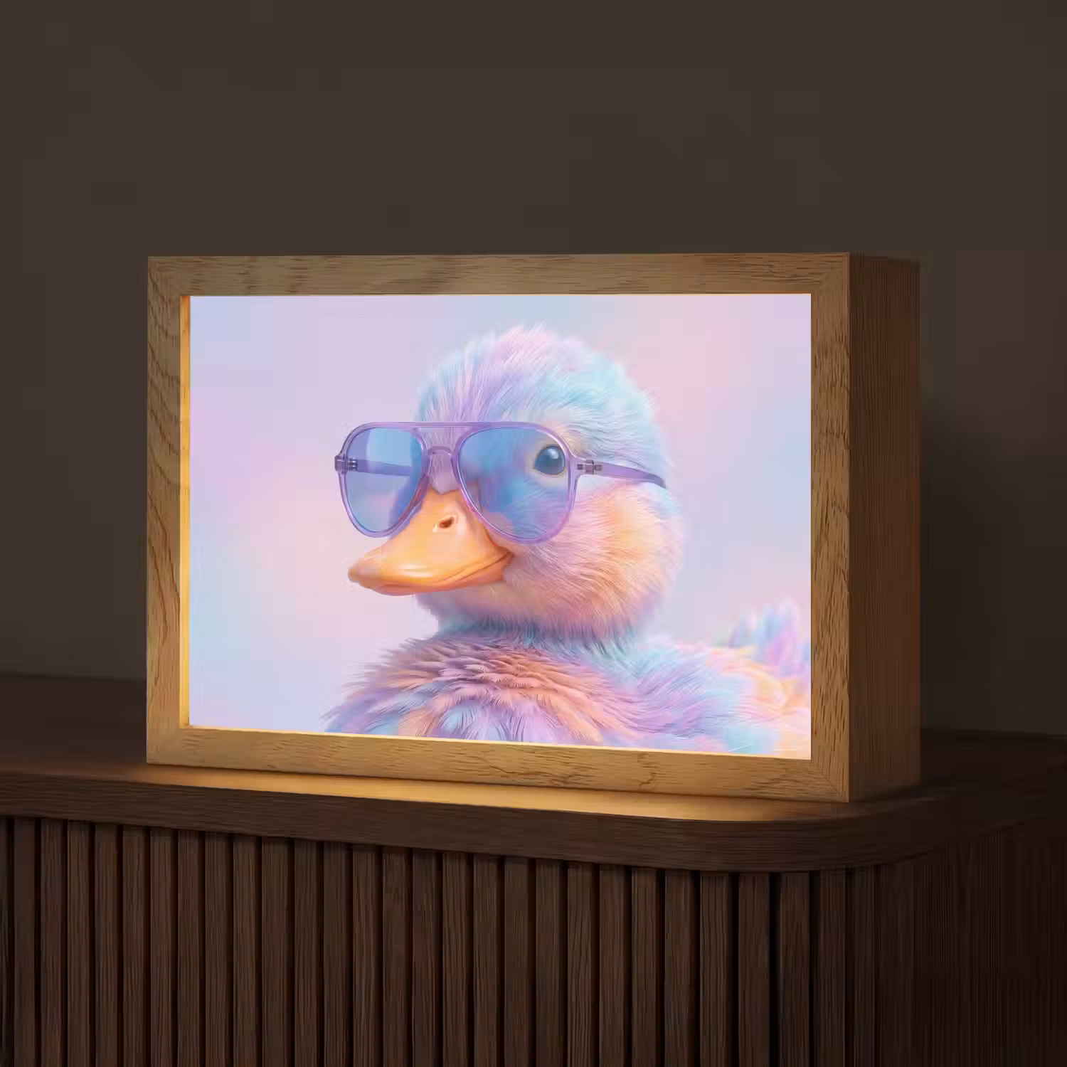 Eend - bril - Pastel Light Box met kabel (Tafellamp) klein -z3d_website