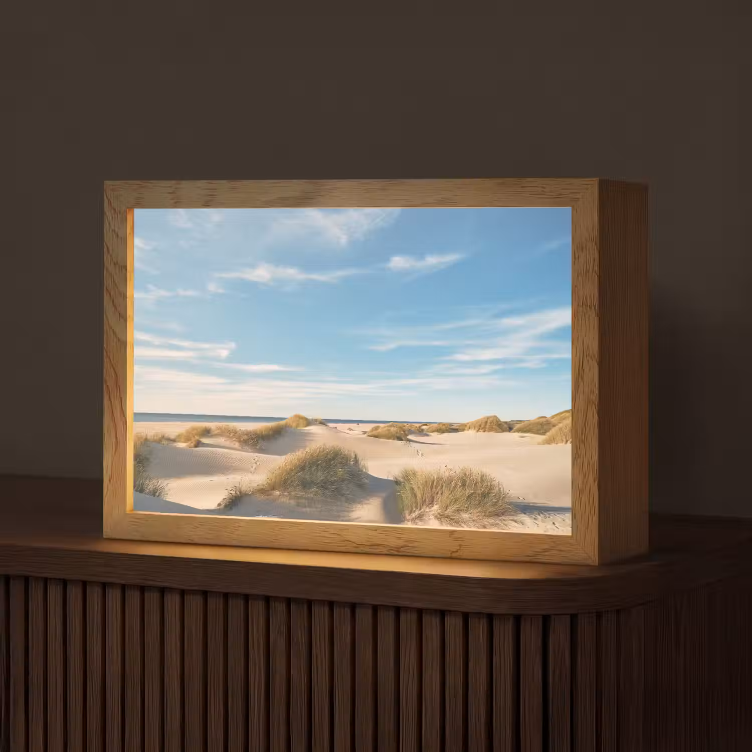 Duinen - Zomer - Landschap - Zee - Strand Light Box met kabel (Tafellamp) klein -z3d_website