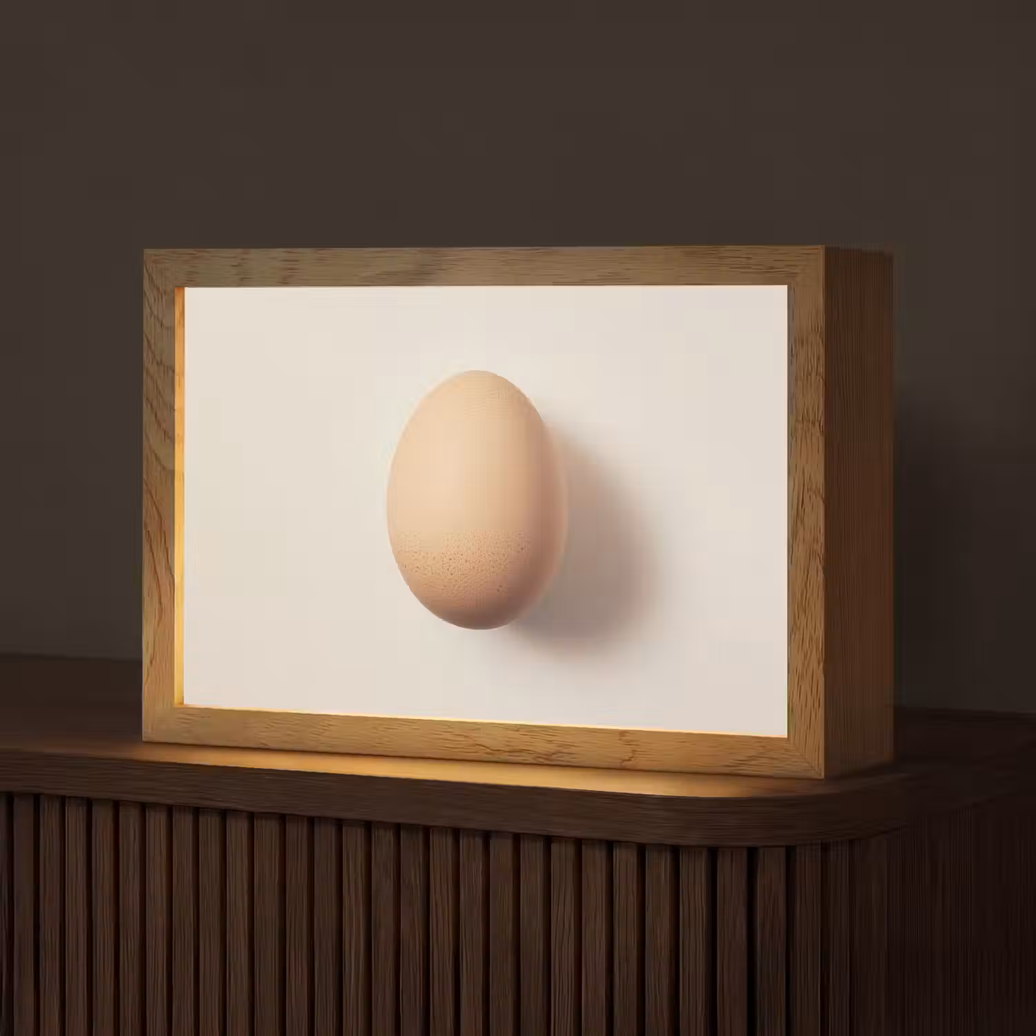 Ei - Beige - Ovaal - Egaal Light Box met kabel (Tafellamp) klein -z3d_website