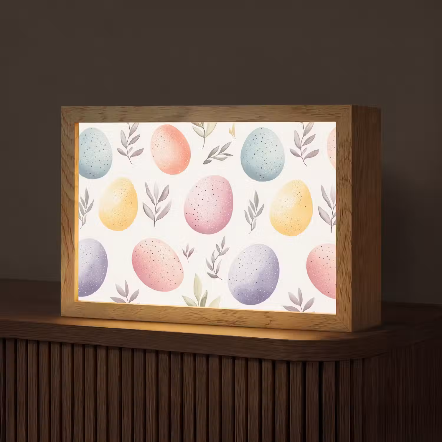 Eieren - Kleurrijk - Patroon Light Box met kabel (Tafellamp) klein -z3d_website