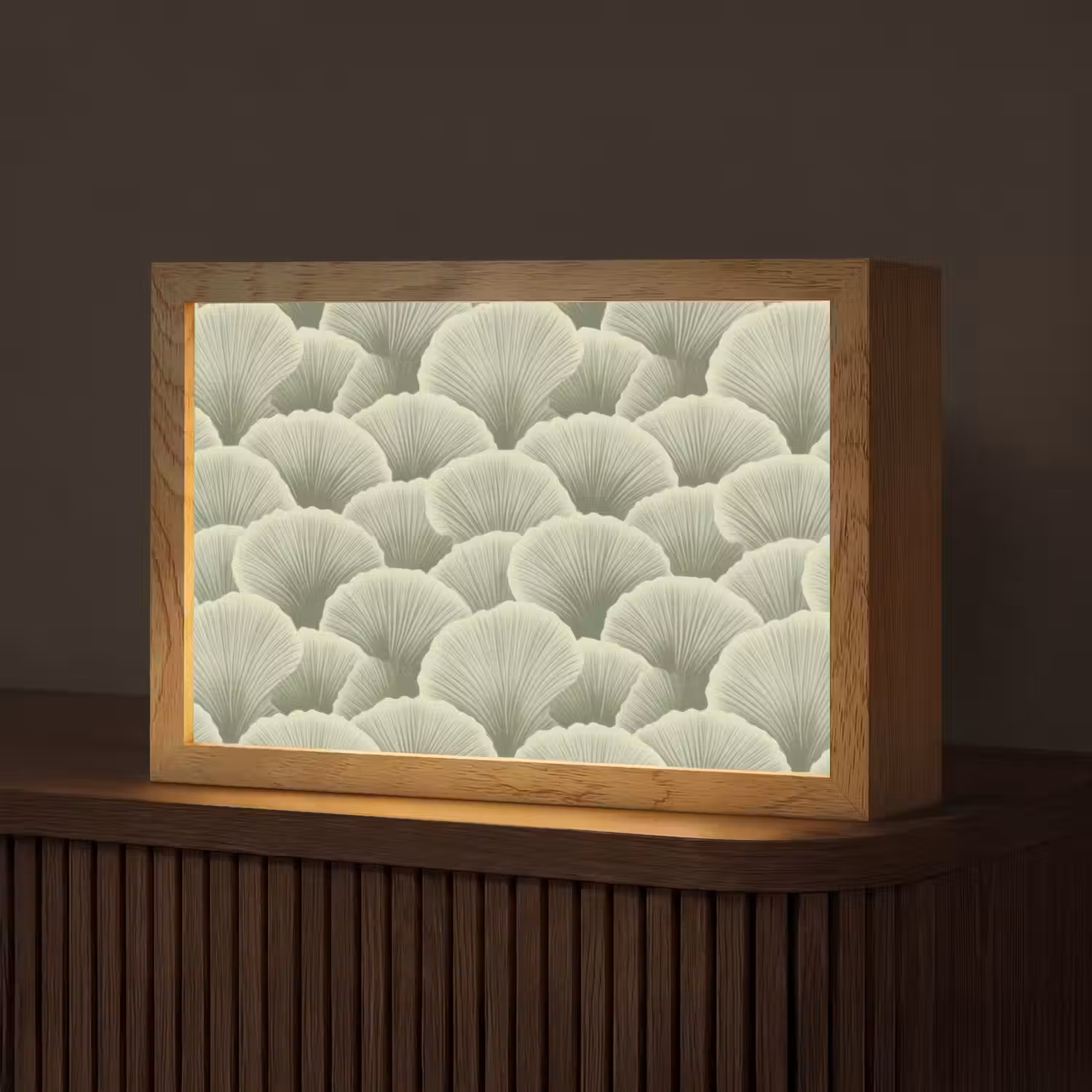 Waaier - Blad - Groen Light Box met kabel (Tafellamp) klein 924 -z3d_website