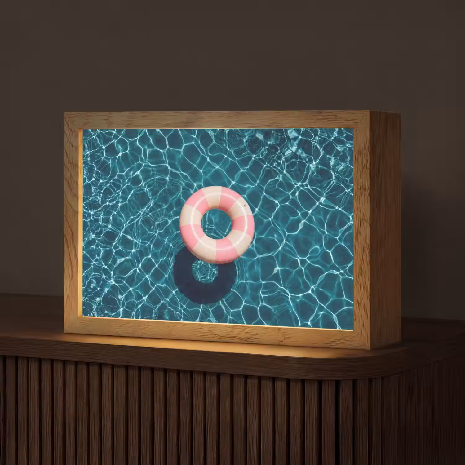 Drijvend - Zwemband - Water Light Box met kabel (Tafellamp) klein -z3d_website