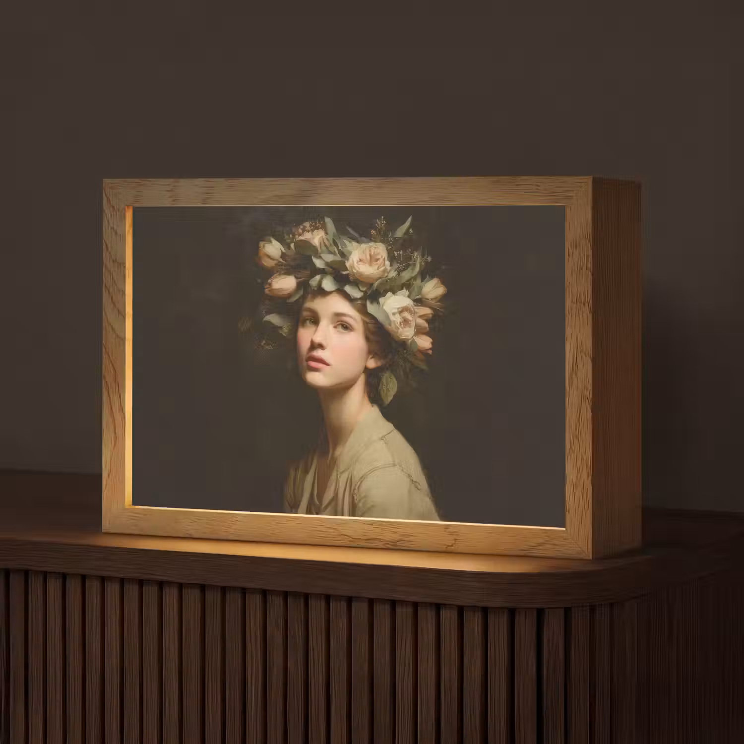 Bloemenstilte - Vrouw - Portret Light Box met kabel (Tafellamp) klein -z3d_website