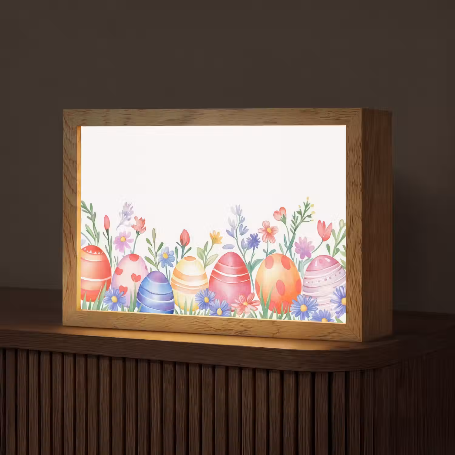 Bloementuin - Kleurrijk - Eieren Light Box met kabel (Tafellamp) klein -z3d_website