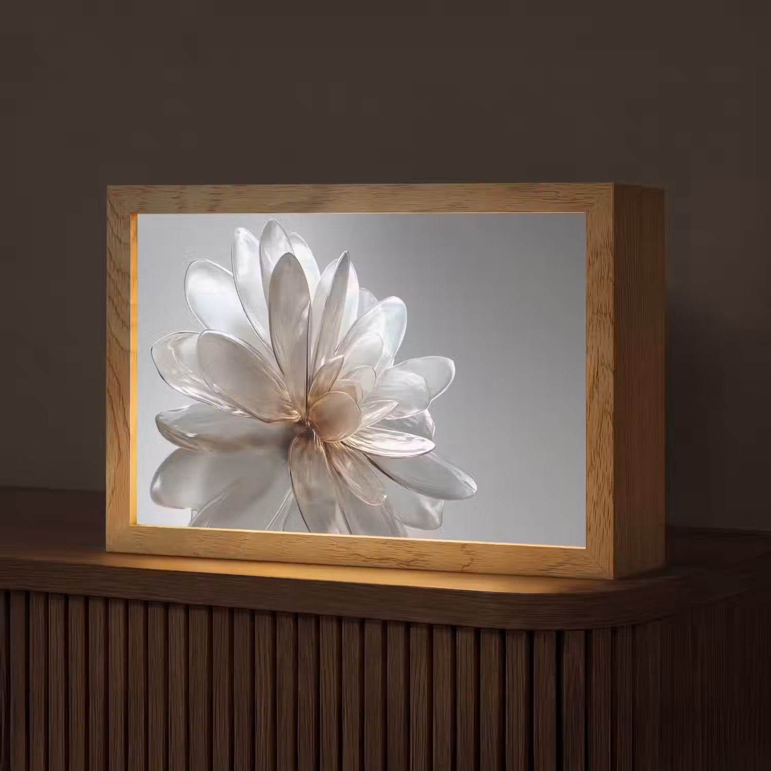 Bloem - Wit - Neutraal Light Box met kabel (Tafellamp) klein -z3d_website