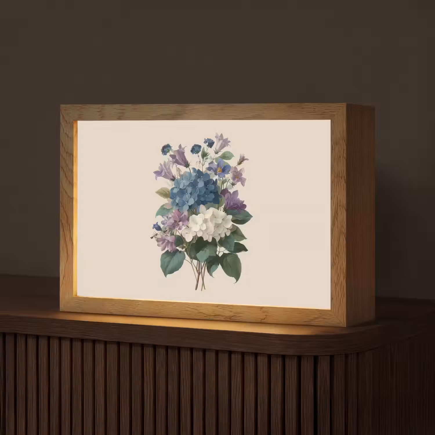 Bloemen - Gedetailleerd - Rust - Realistisch Light Box met kabel (Tafellamp) klein -z3d_website