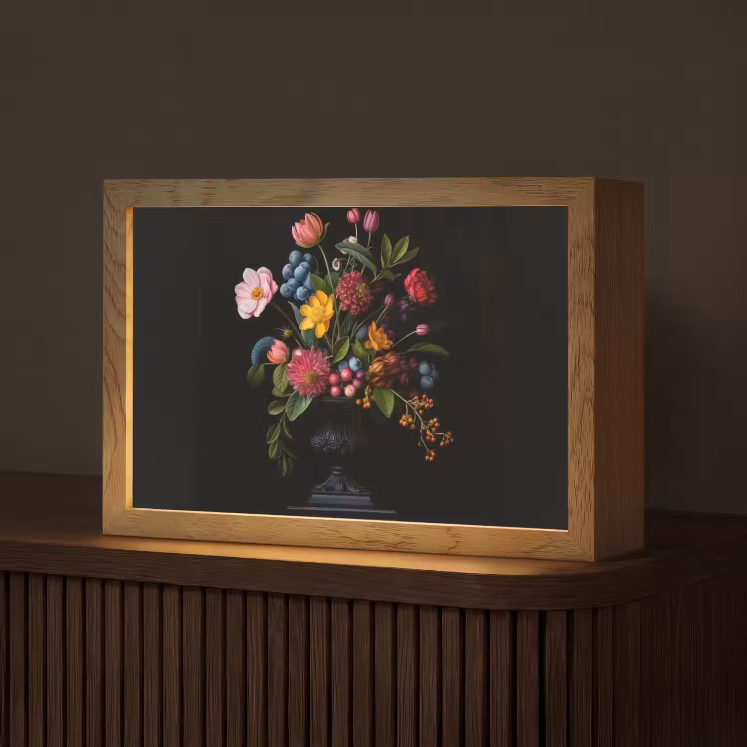 Bloemen - Vrolijk - Vaas Light Box met kabel (Tafellamp) klein -z3d_website
